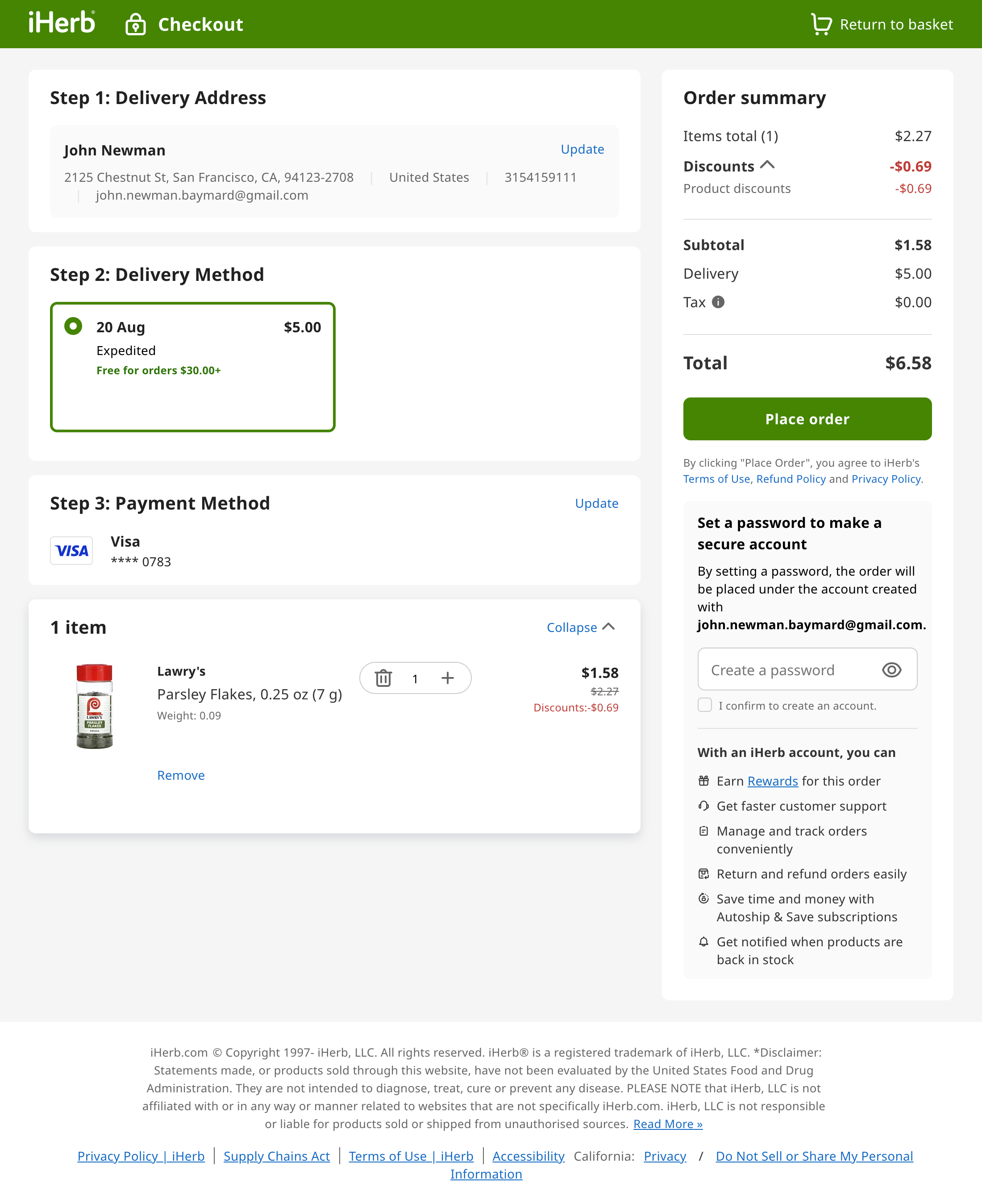 Desktop screenshot of iHerb