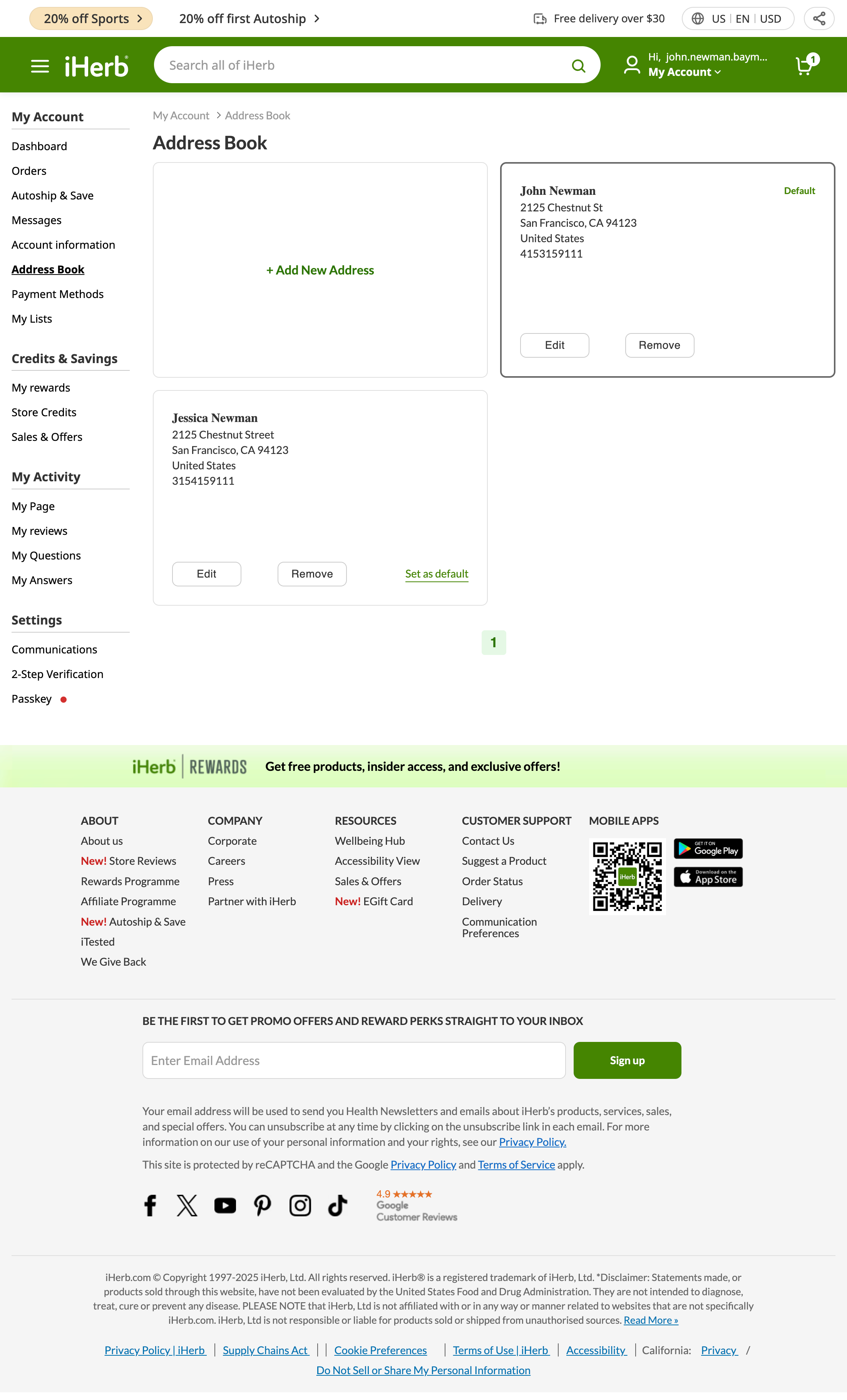 Desktop screenshot of iHerb