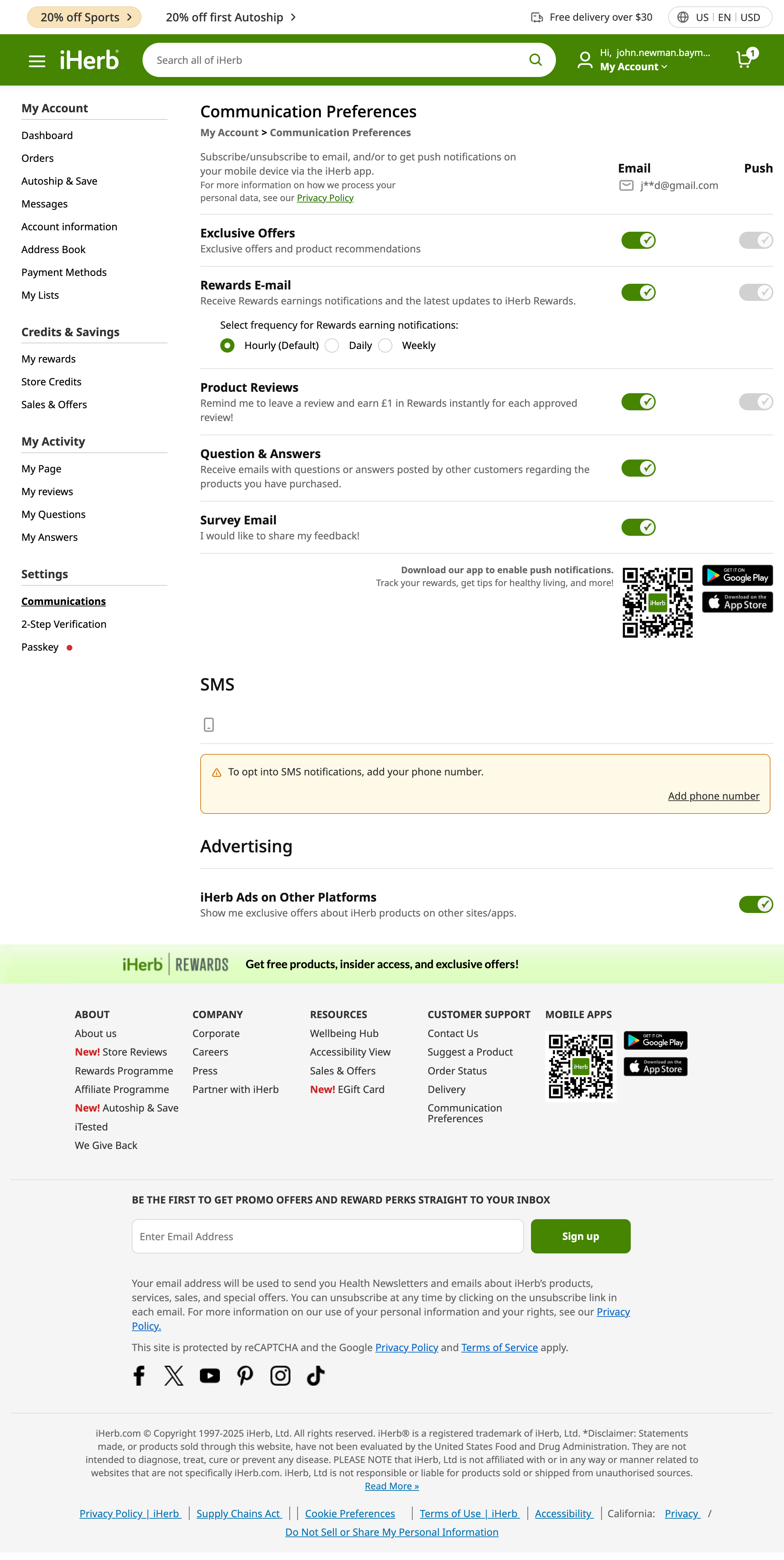 Desktop screenshot of iHerb