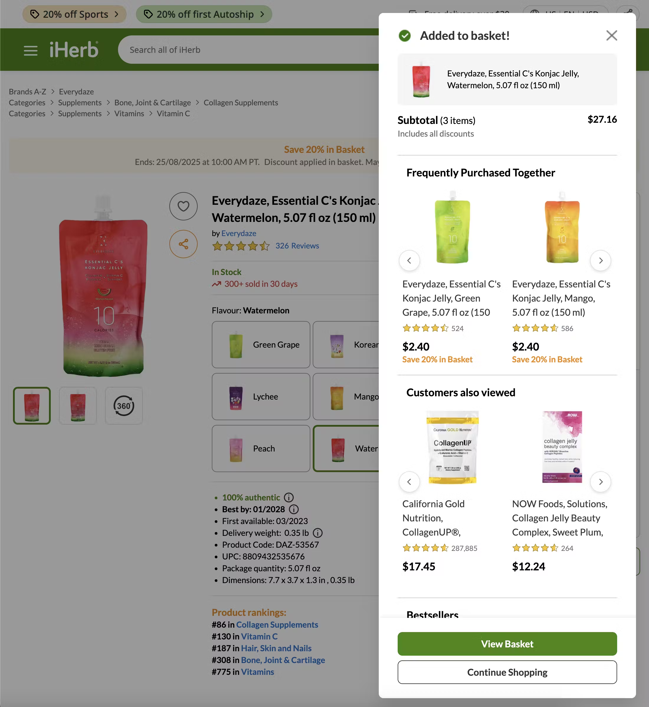 Desktop screenshot of iHerb