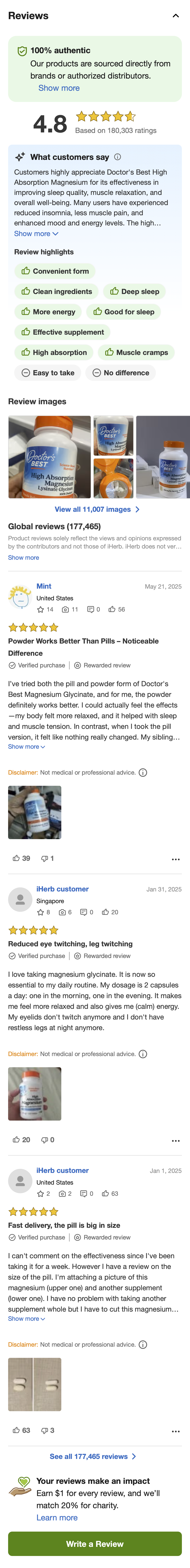 Mobile screenshot of iHerb