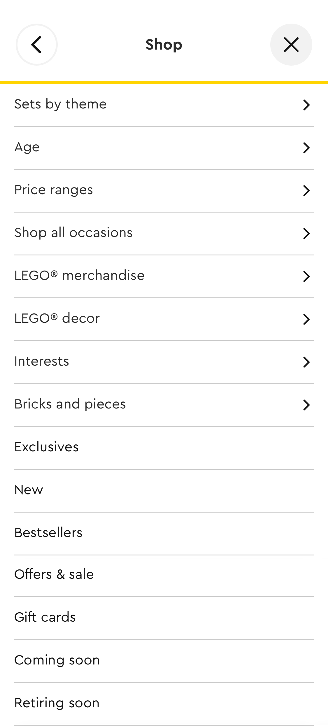 Mobile screenshot of LEGO