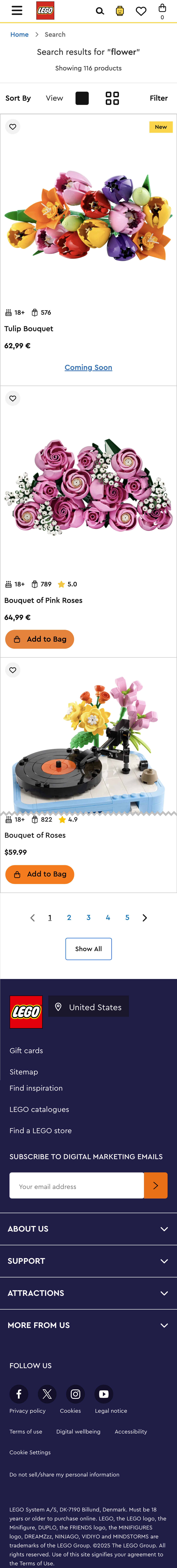 Mobile screenshot of LEGO