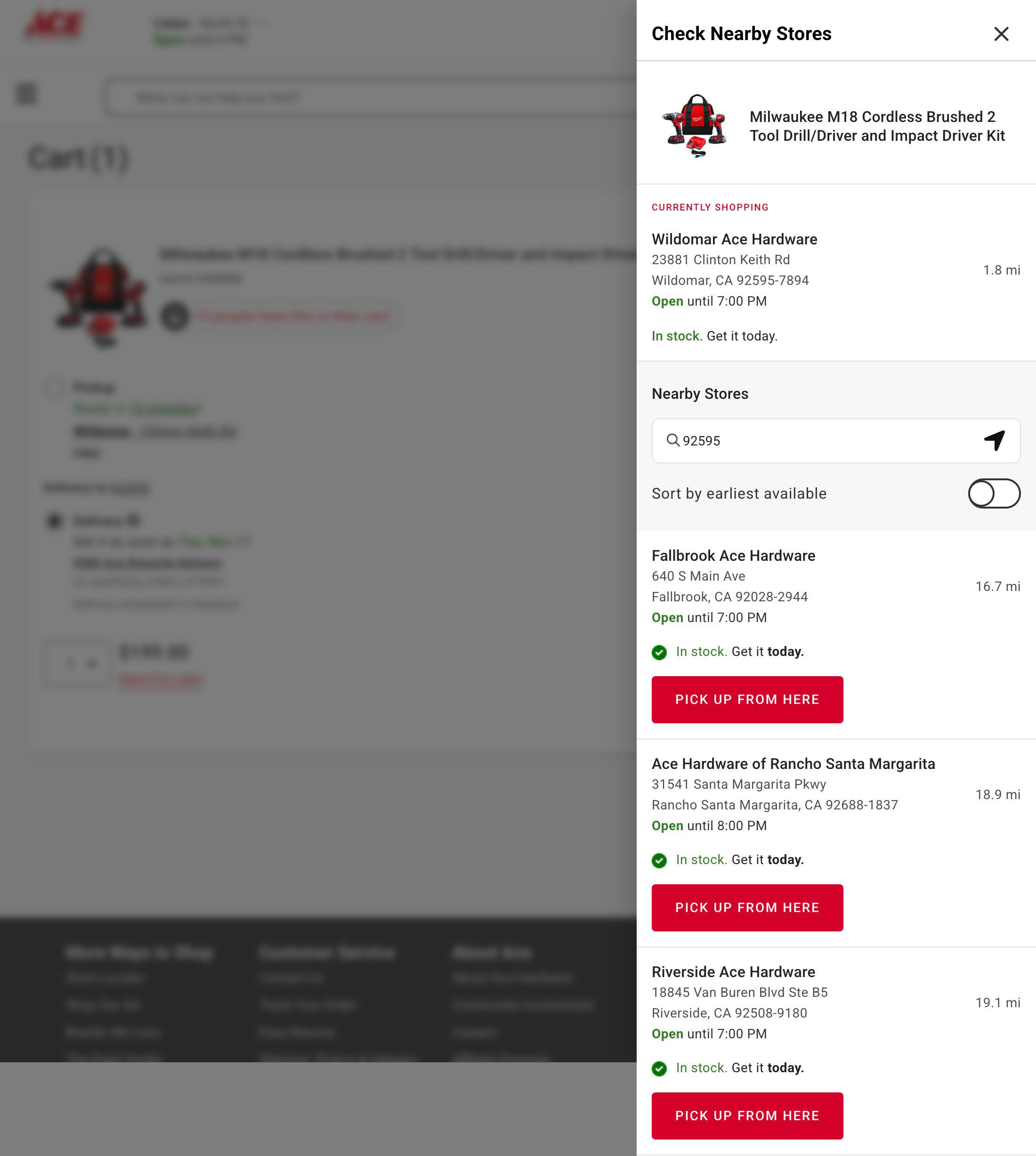 Desktop screenshot of Ace Hardware