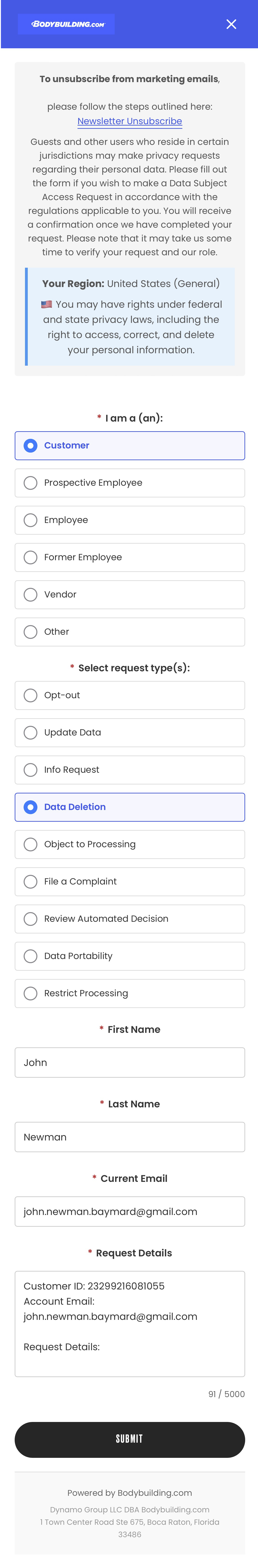 Mobile screenshot of Bodybuilding