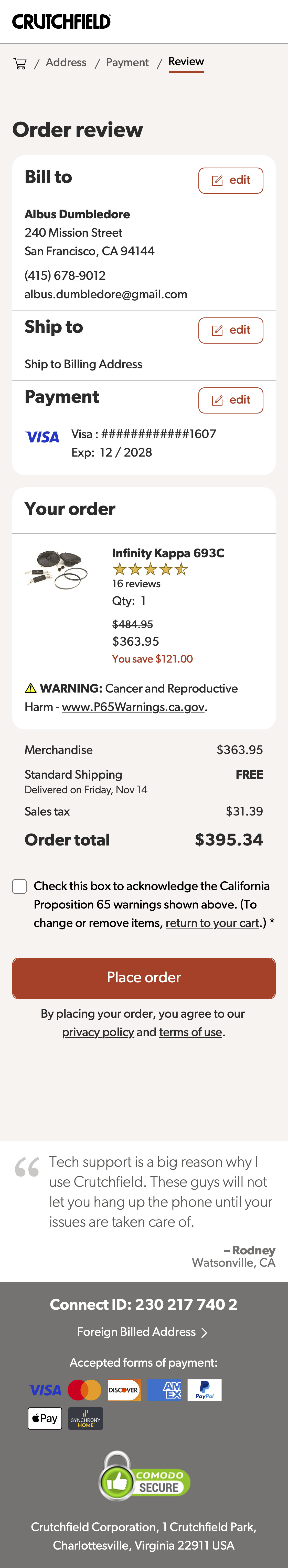 Mobile screenshot of Crutchfield