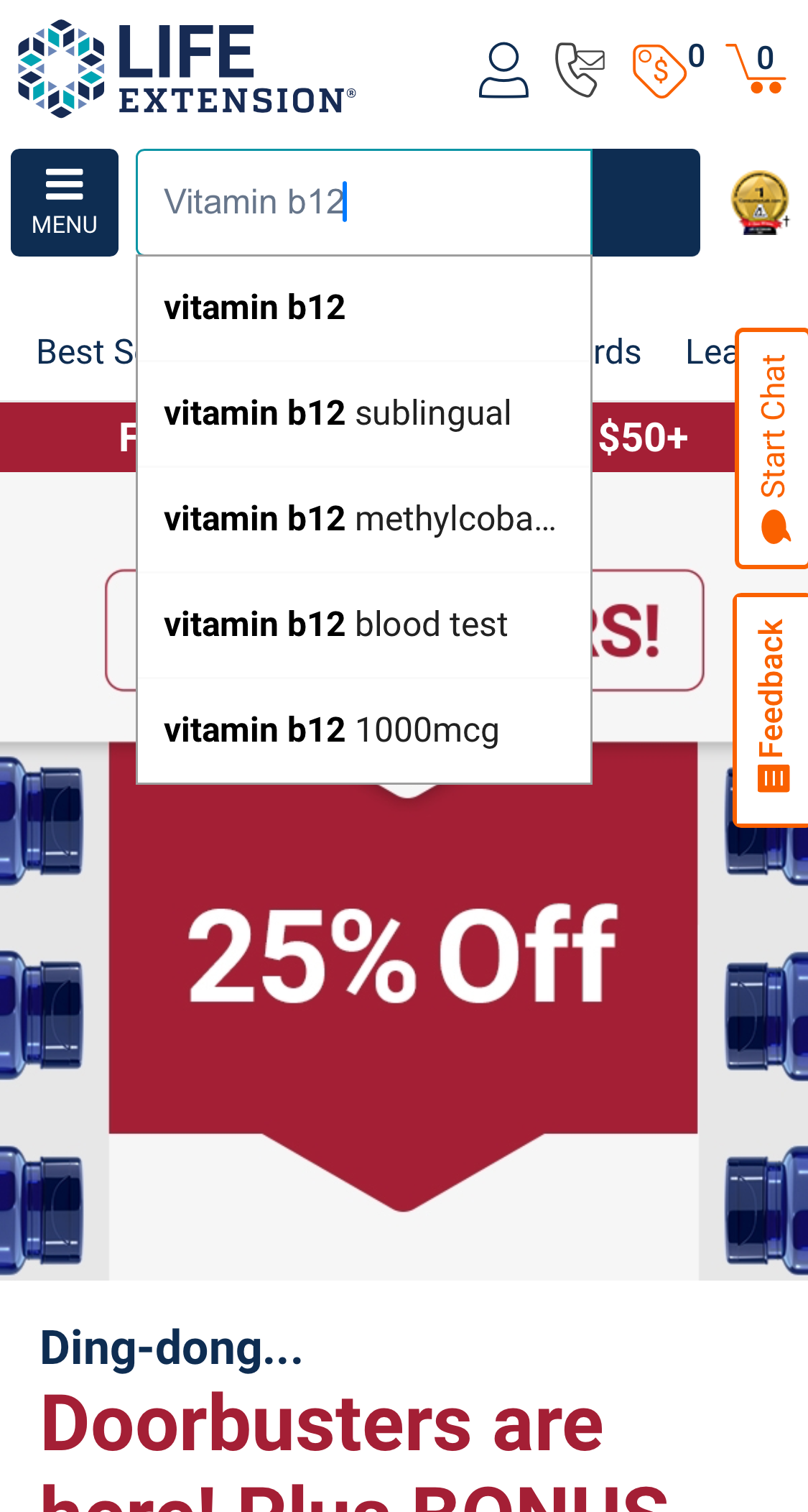 Mobile screenshot of Life Extension