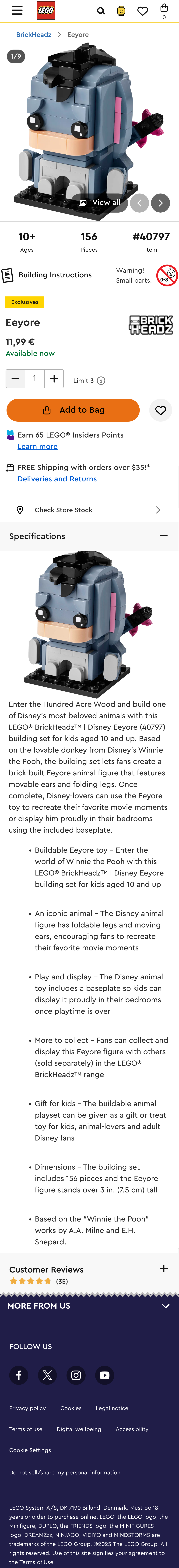 Mobile screenshot of LEGO