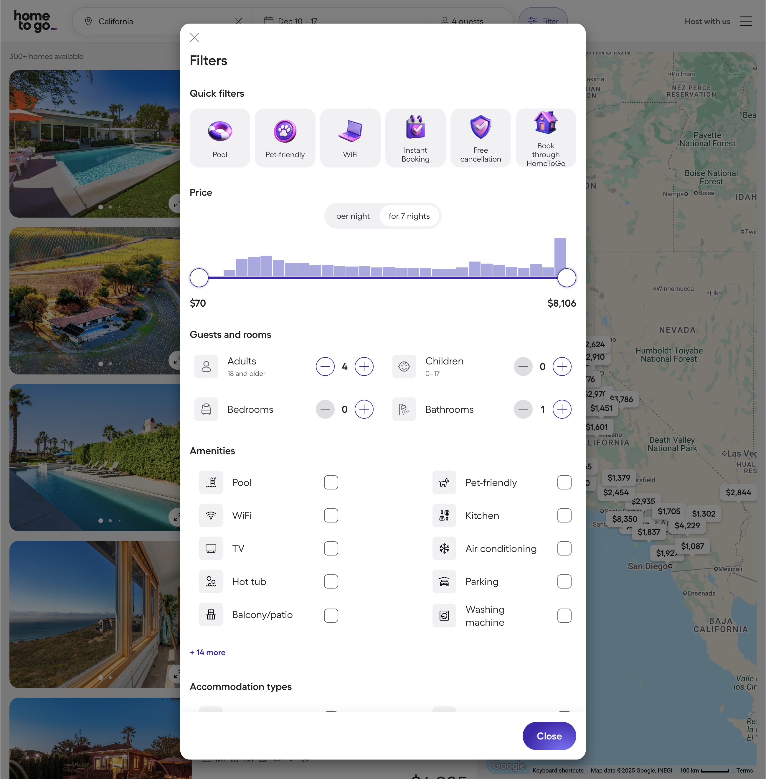 Desktop screenshot of HomeToGo