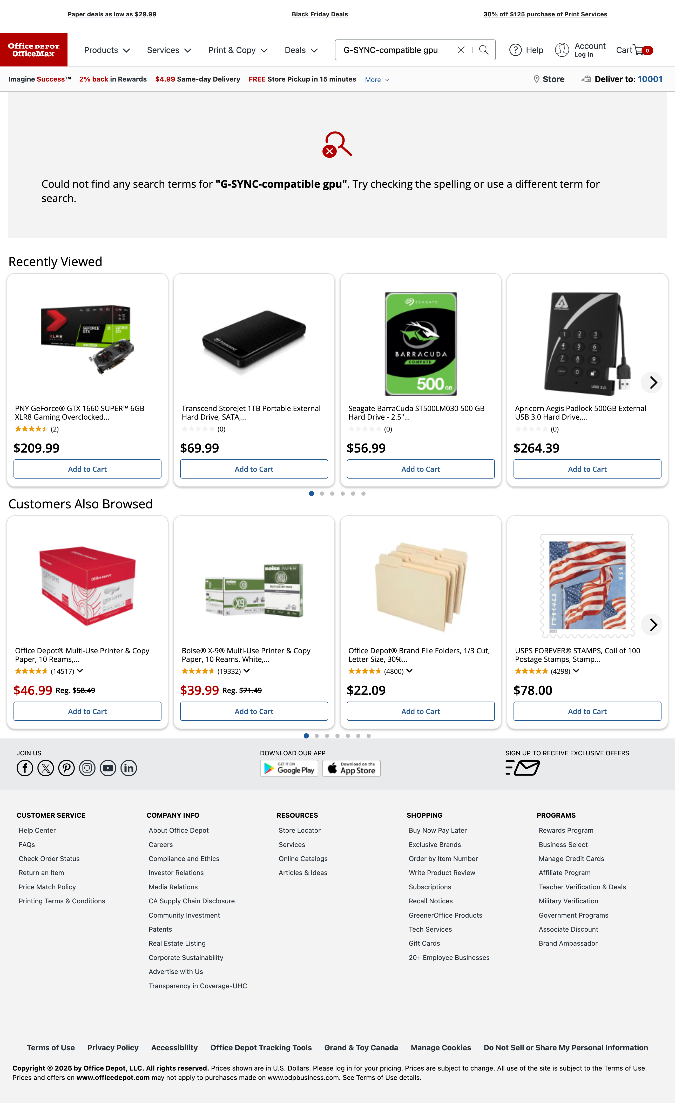 Desktop screenshot of Office Depot