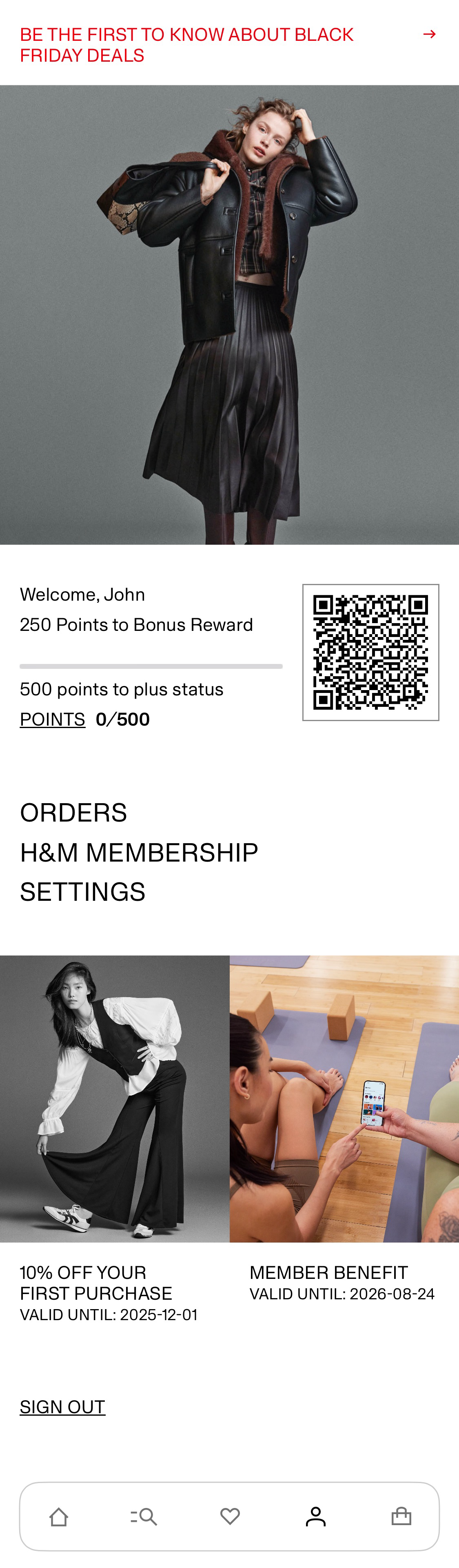 Mobile screenshot of H&M