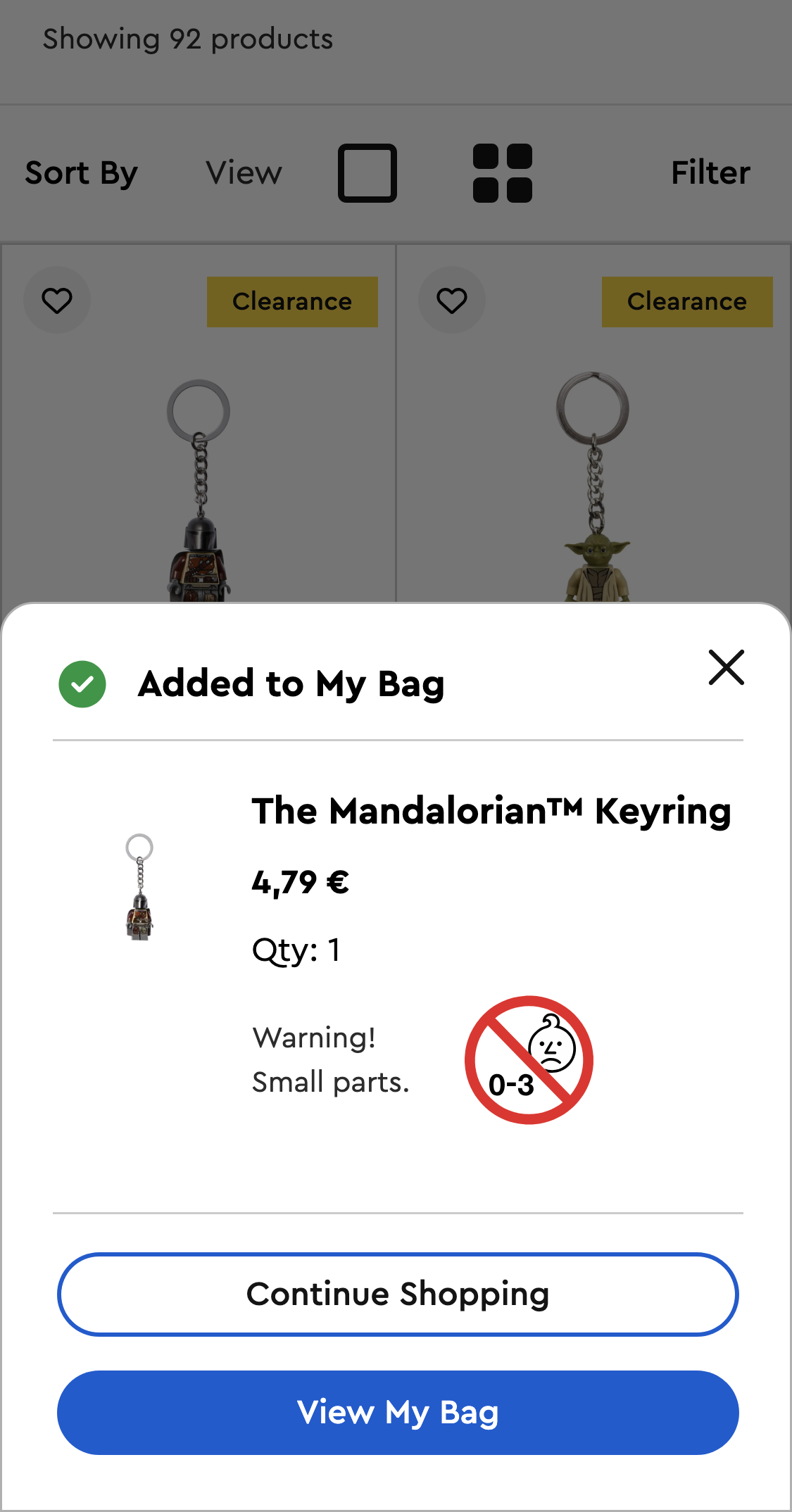 Mobile screenshot of LEGO