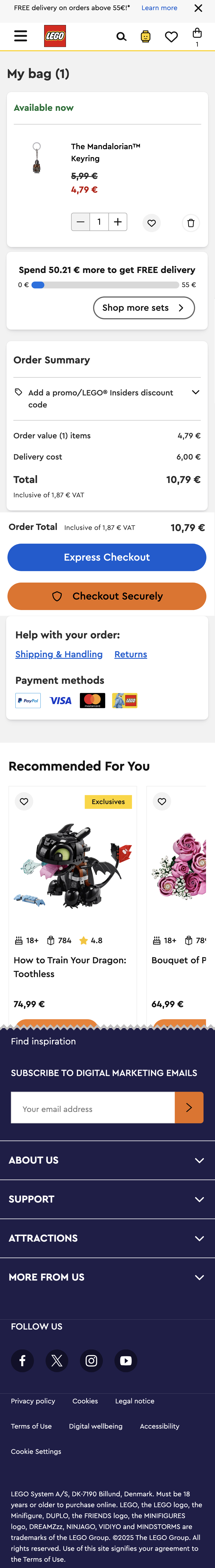 Mobile screenshot of LEGO
