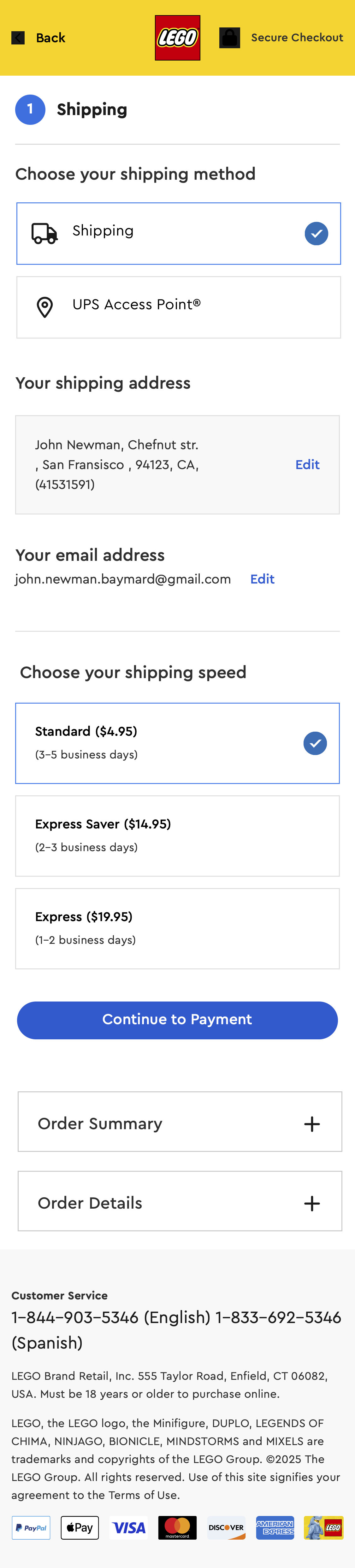 Mobile screenshot of LEGO
