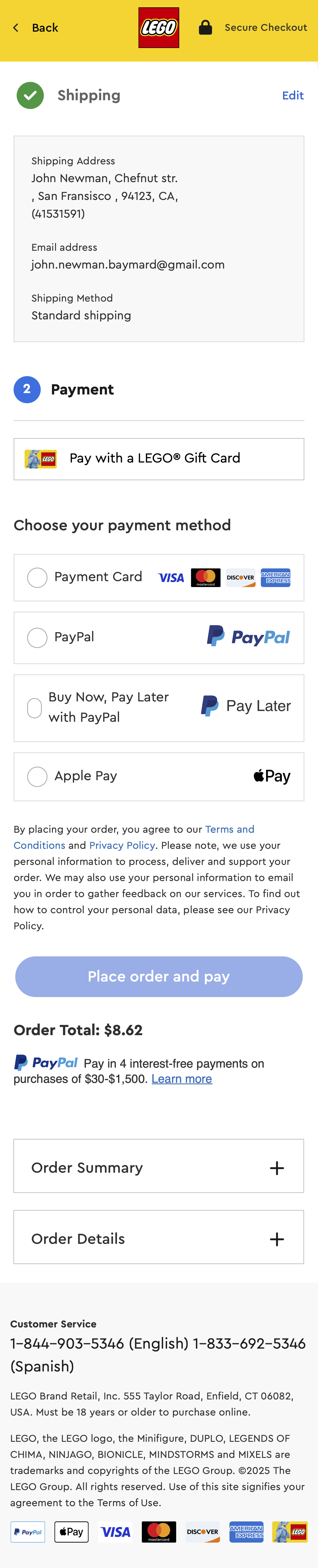 Mobile screenshot of LEGO