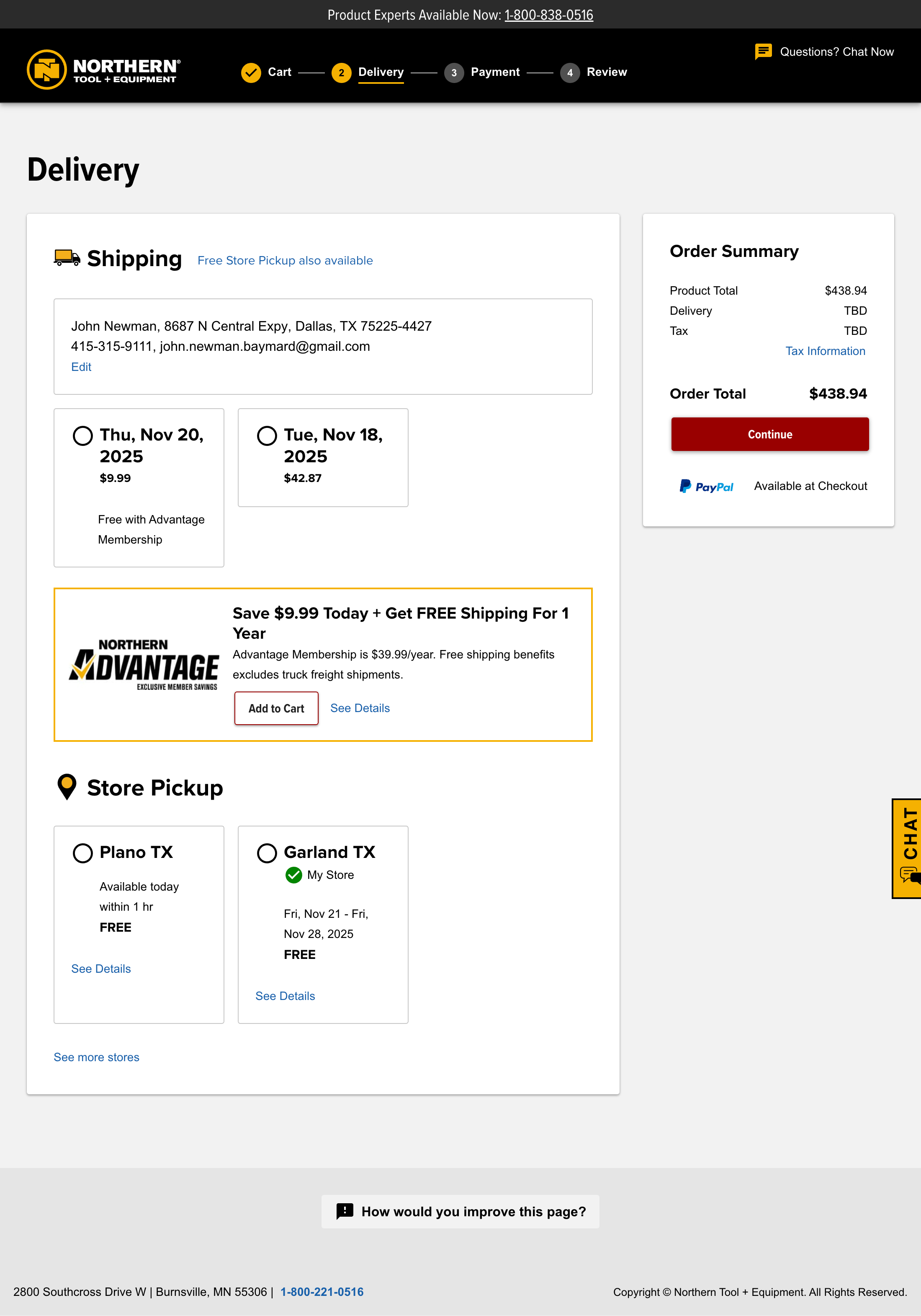 Desktop screenshot of Northern Tool