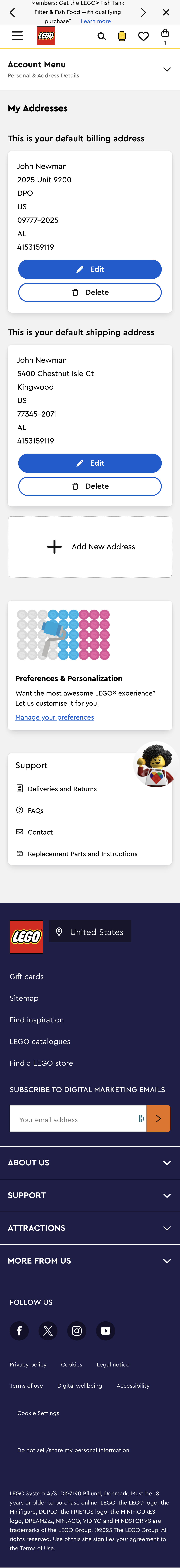 Mobile screenshot of LEGO