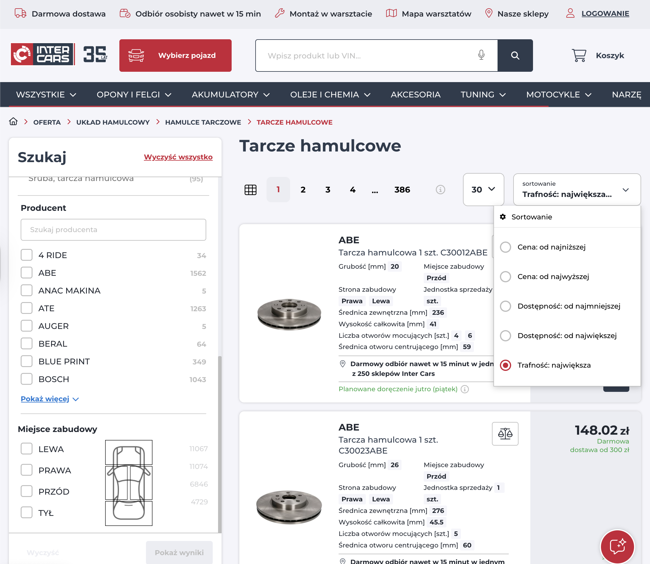 Desktop screenshot of Inter Cars