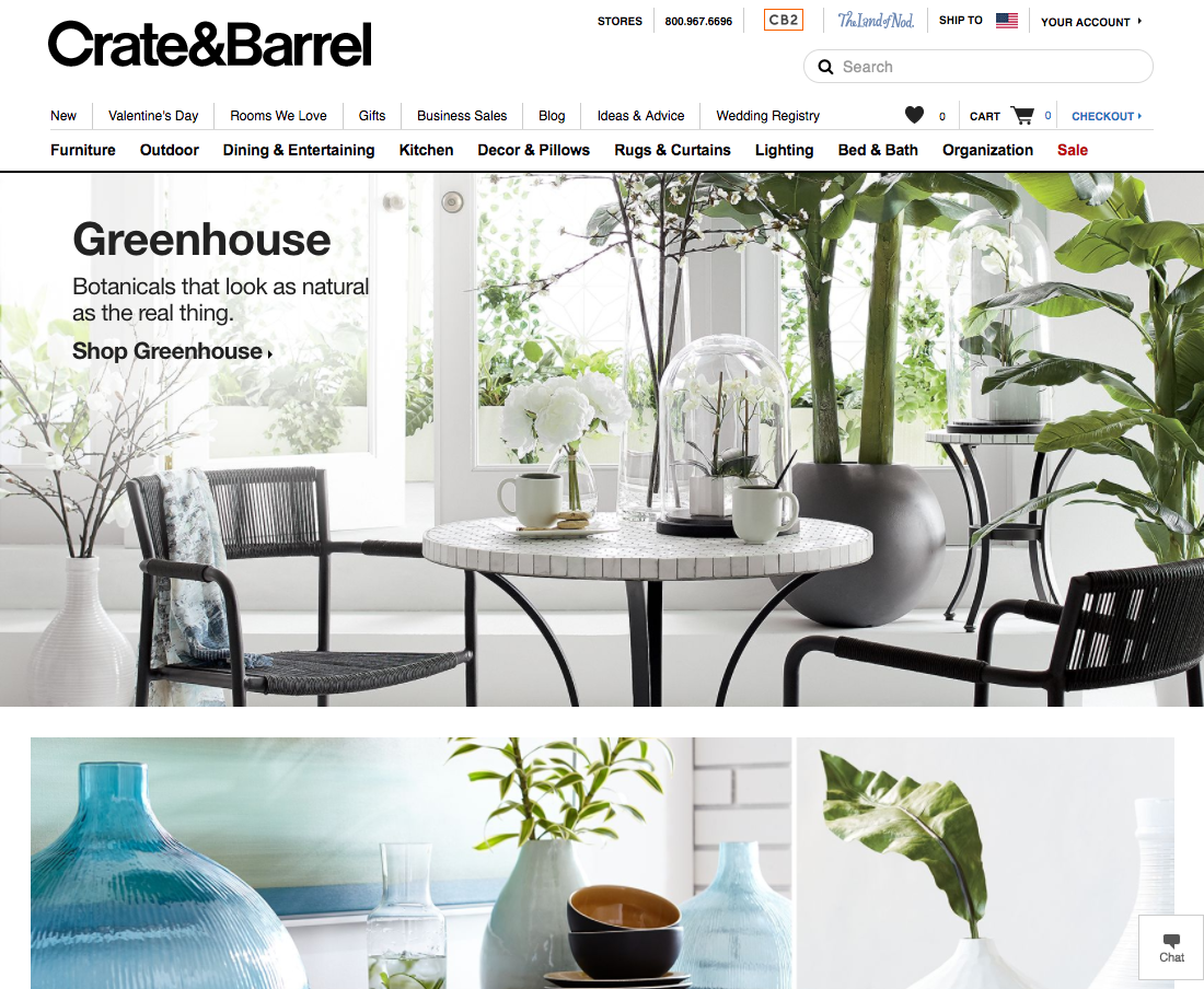 Desktop screenshot of Crate & Barrel