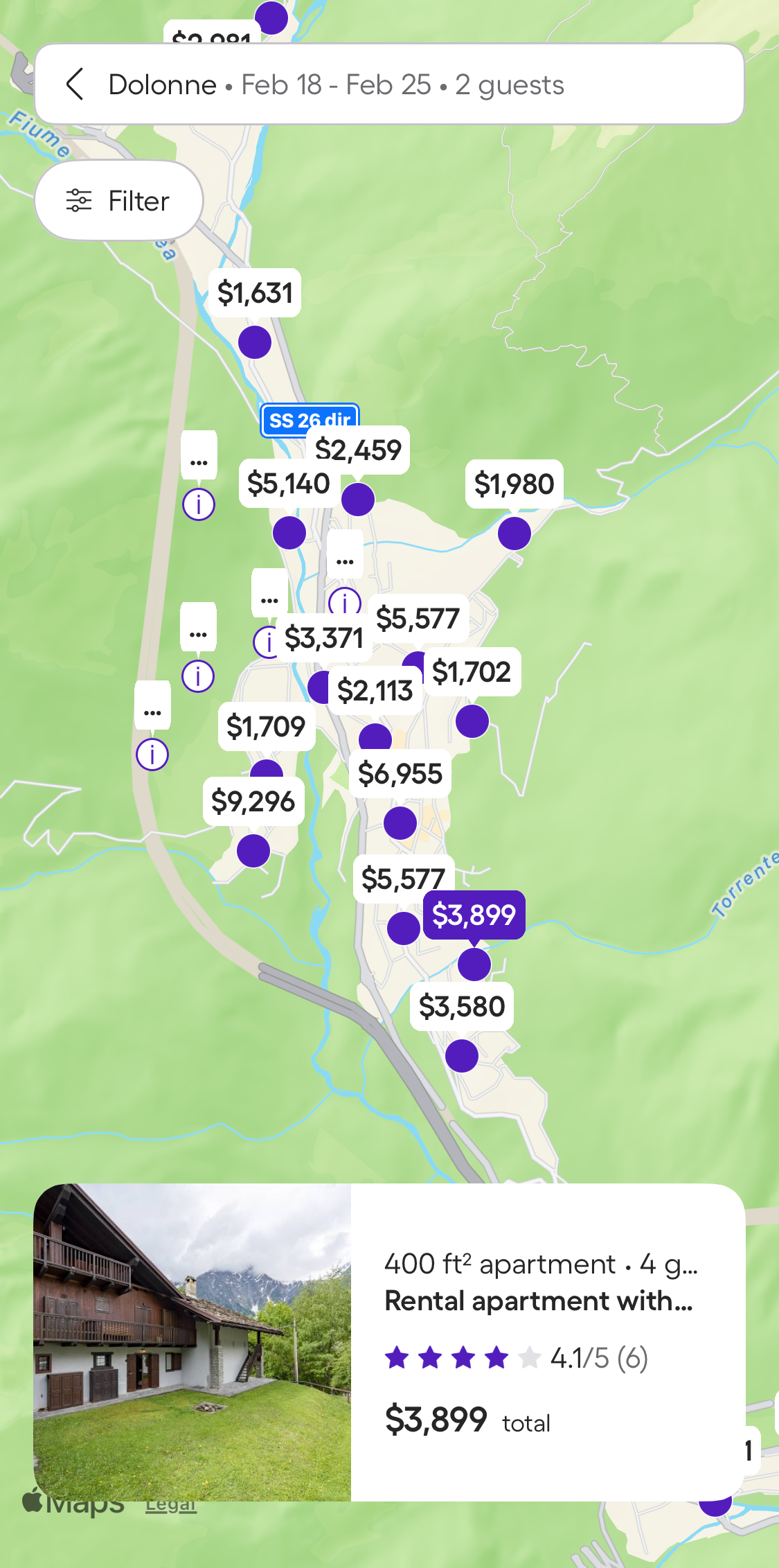Mobile screenshot of HomeToGo