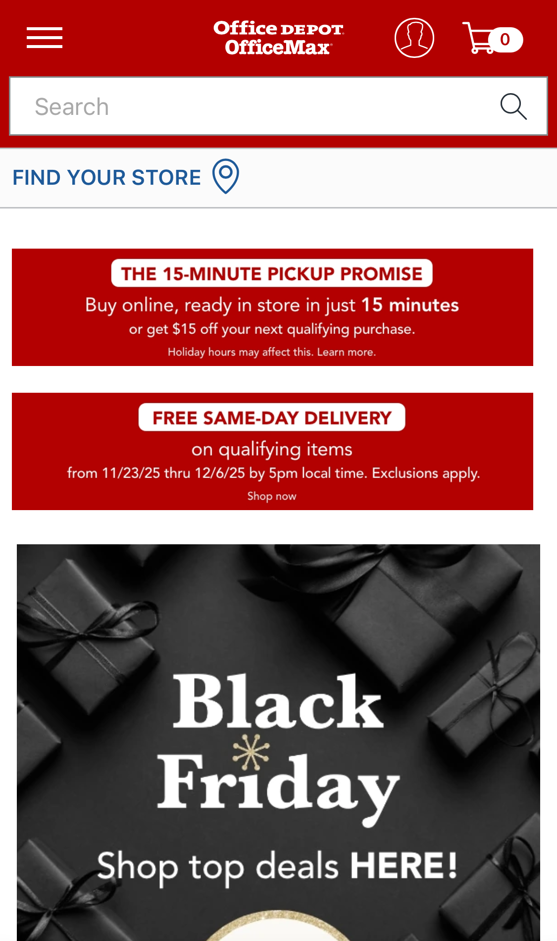 Mobile screenshot of Office Depot