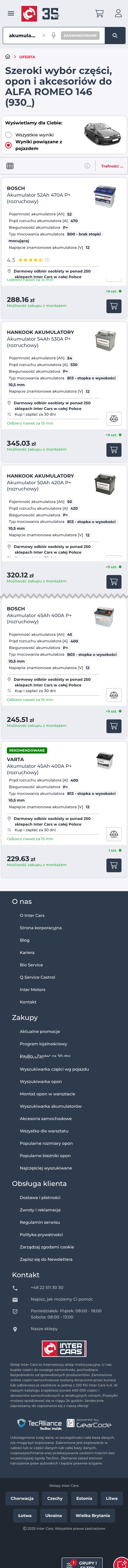 Mobile screenshot of Inter Cars