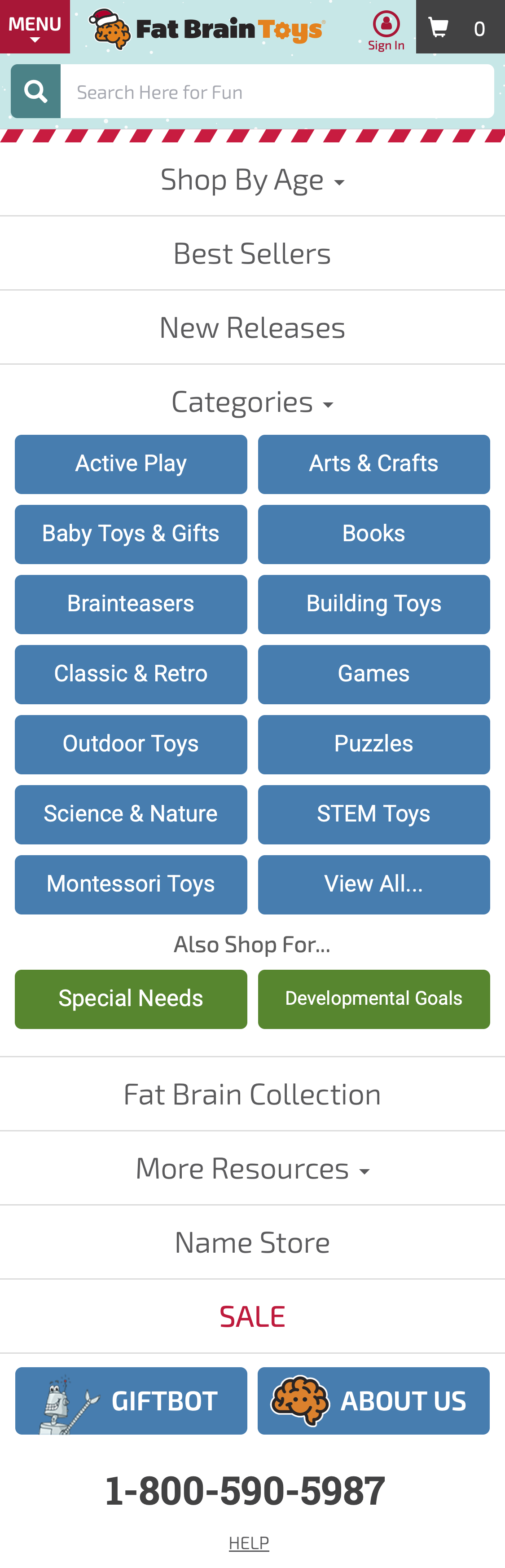 Mobile screenshot of Fat Brain Toys