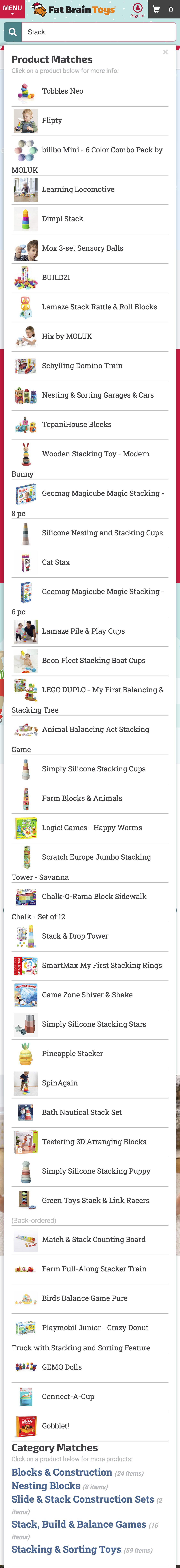Mobile screenshot of Fat Brain Toys