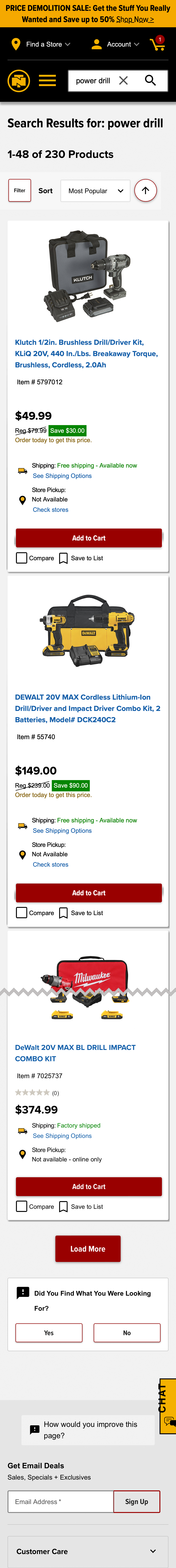 Mobile screenshot of Northern Tool