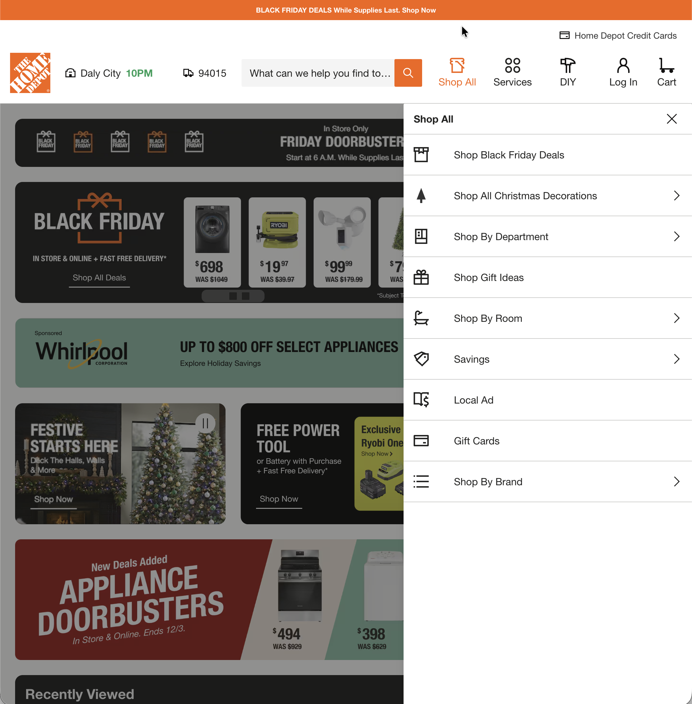 Desktop screenshot of Home Depot