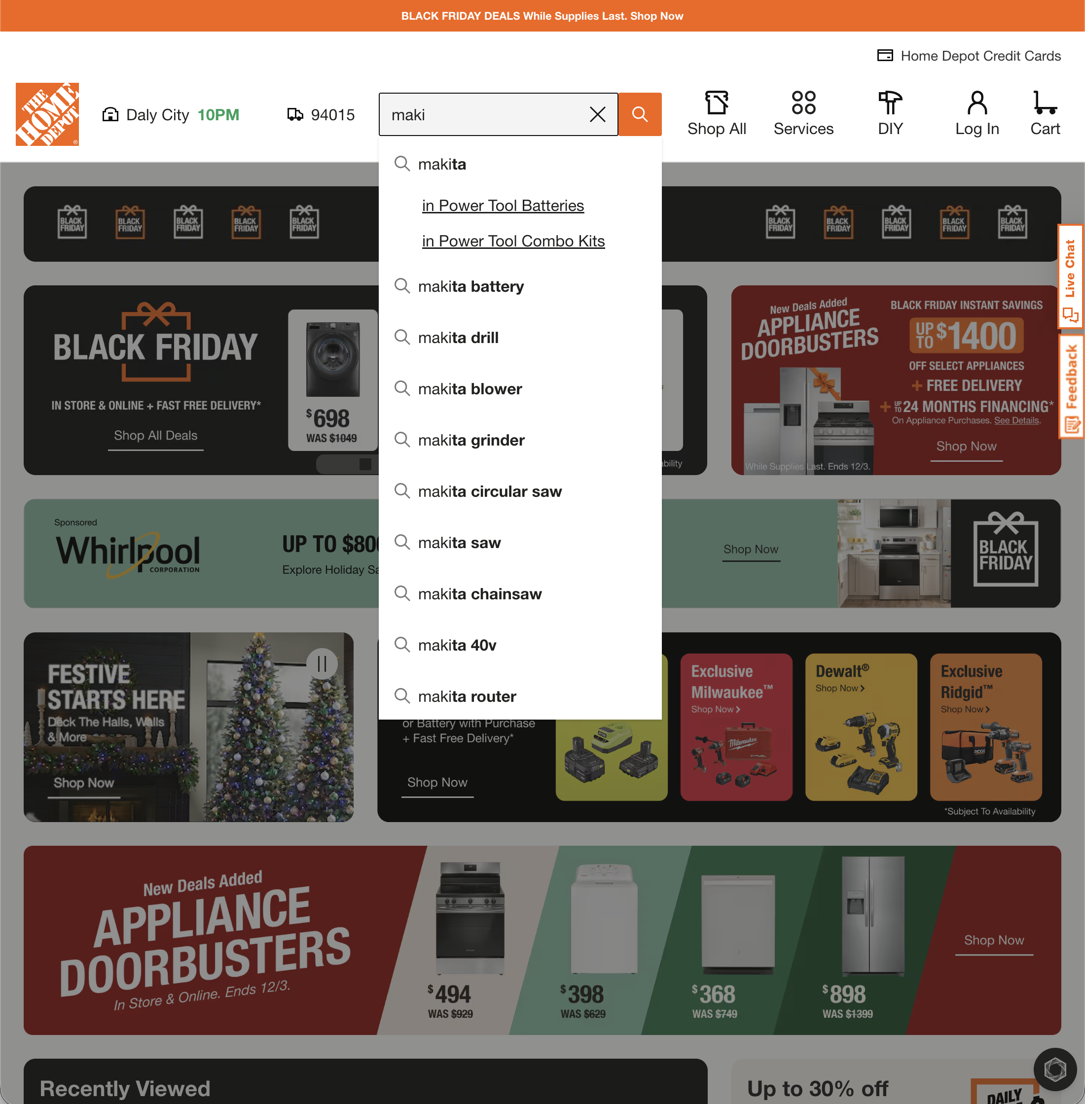 Desktop screenshot of Home Depot