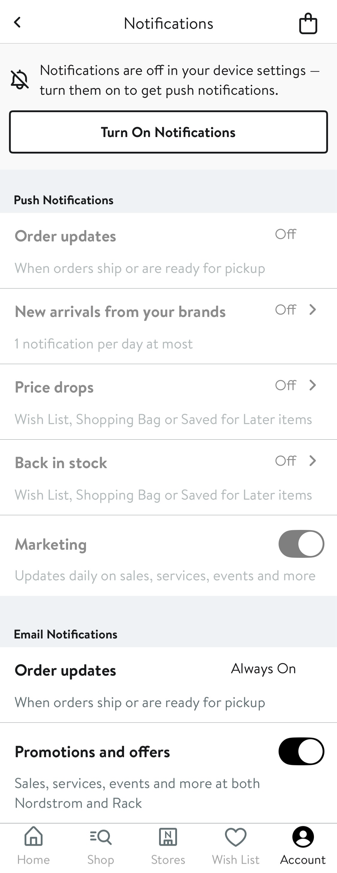 Mobile screenshot of Nordstrom