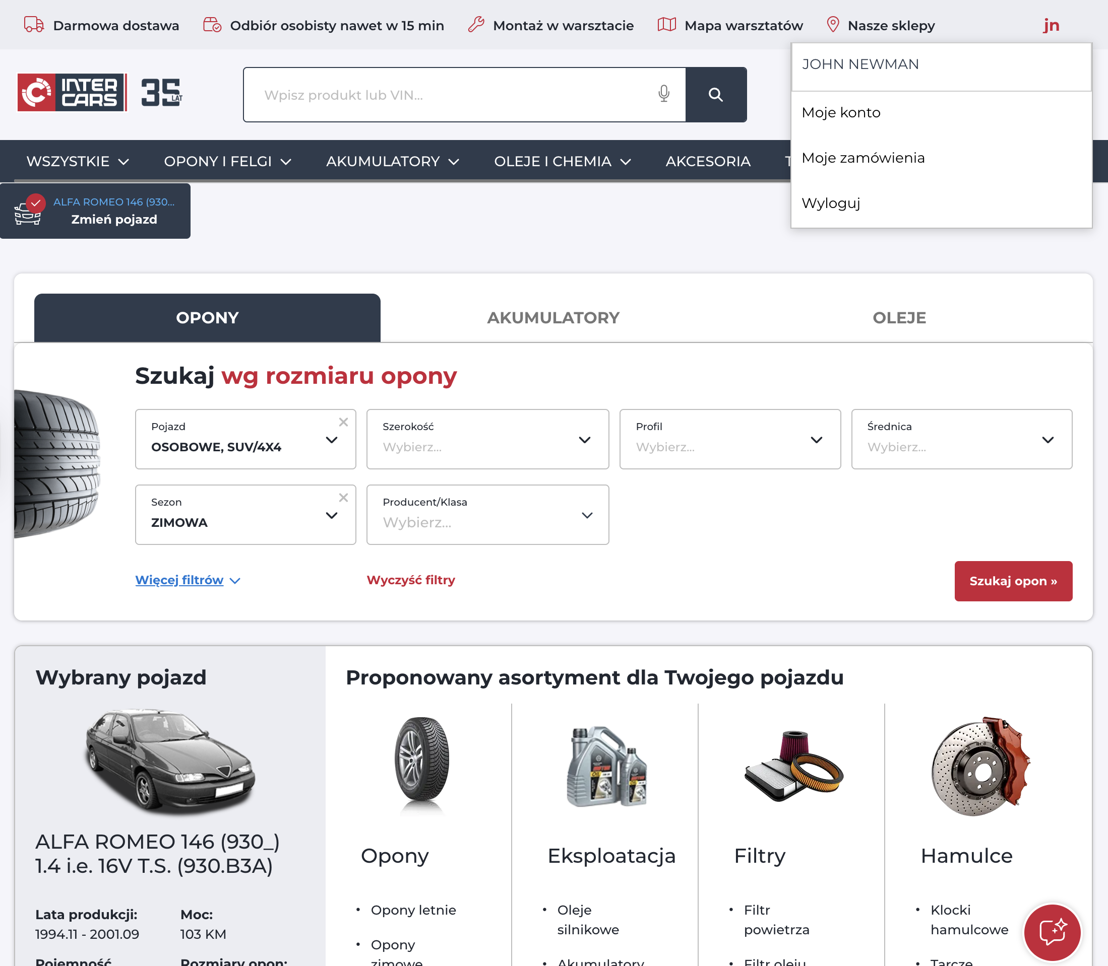 Desktop screenshot of Inter Cars