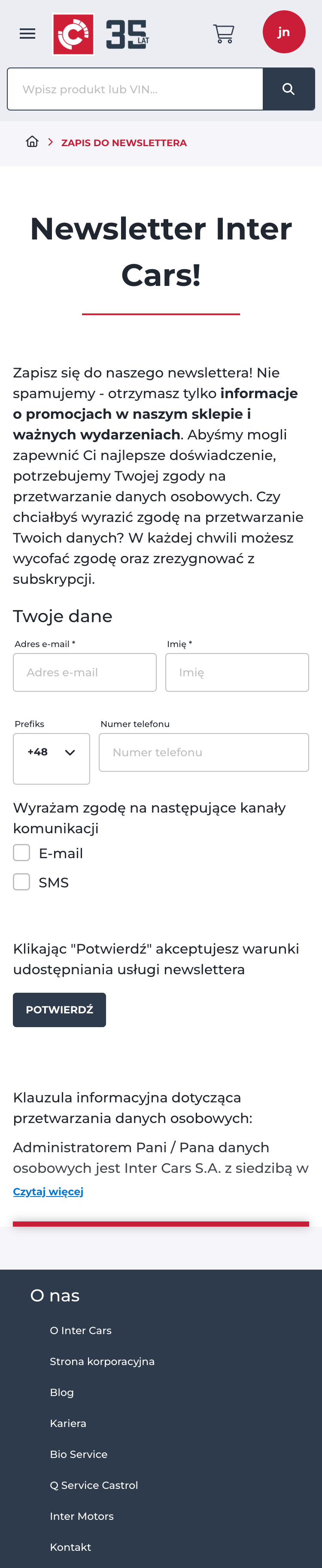 Mobile screenshot of Inter Cars
