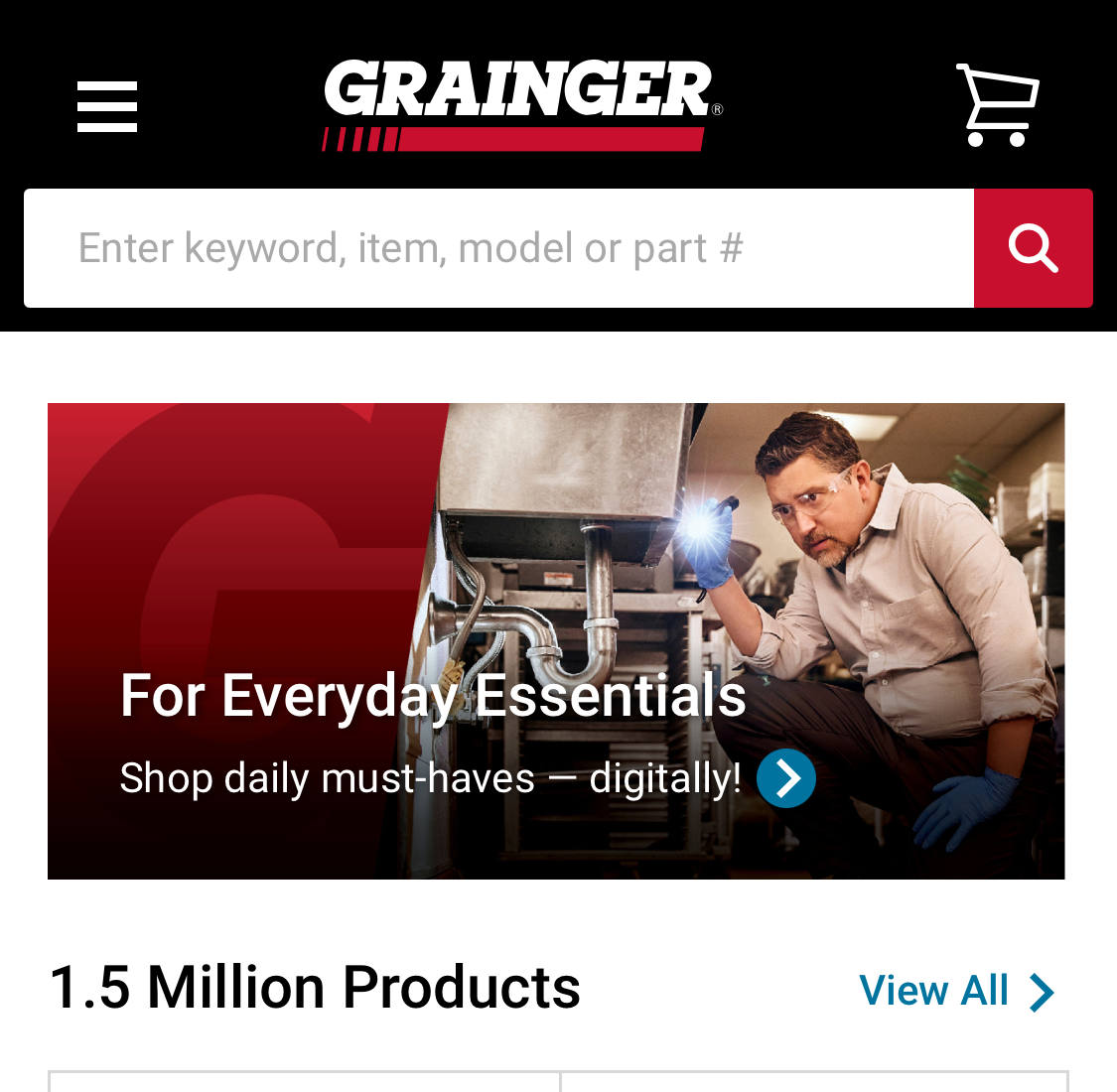 Mobile screenshot of Grainger
