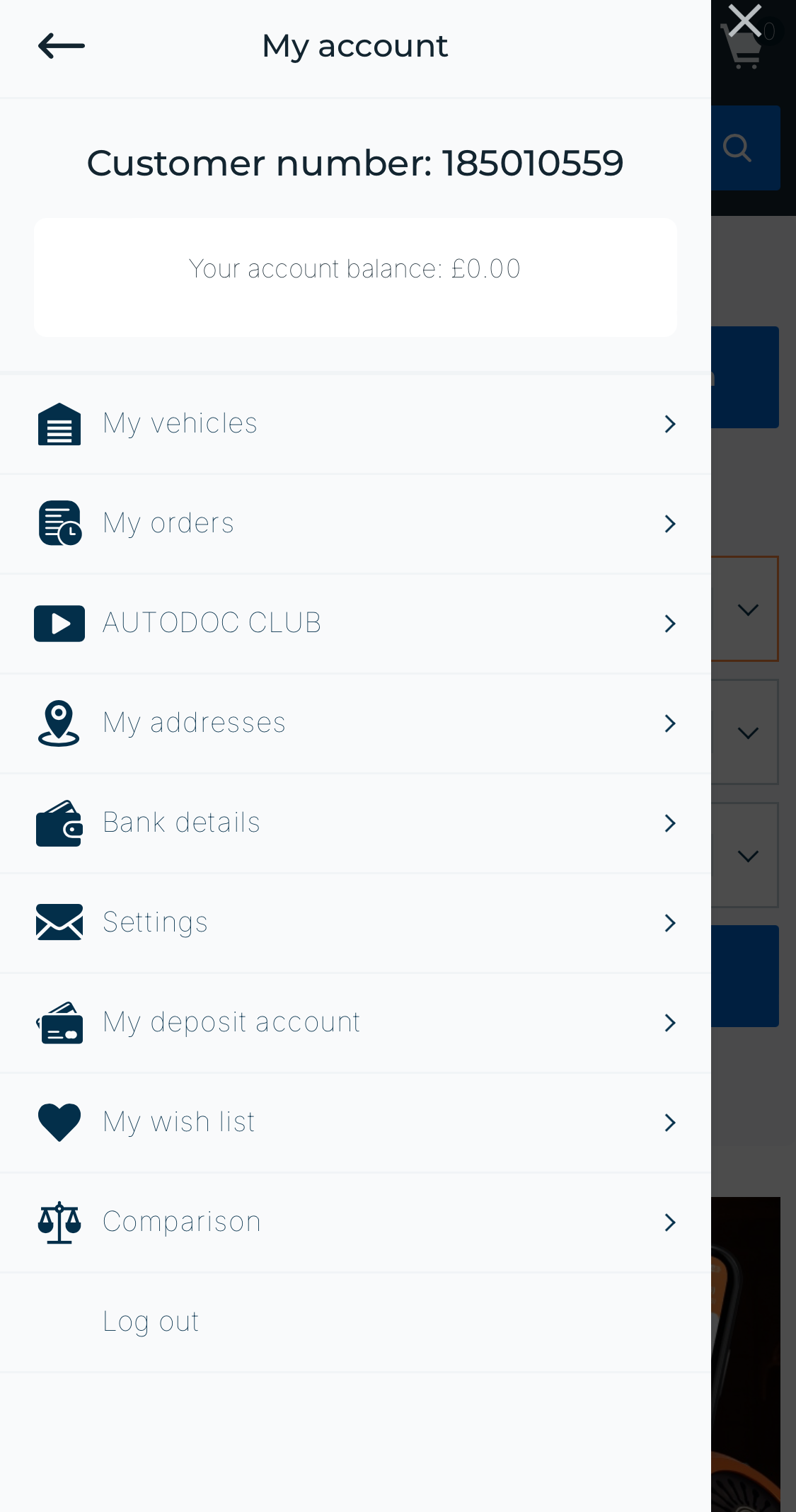 Mobile screenshot of AUTODOC