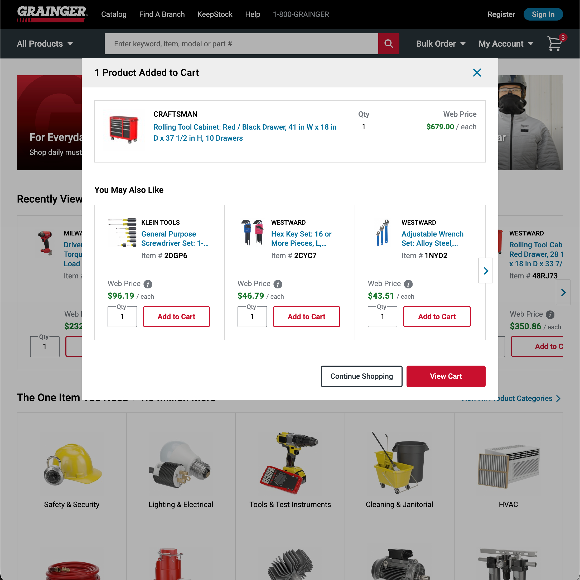 Desktop screenshot of Grainger