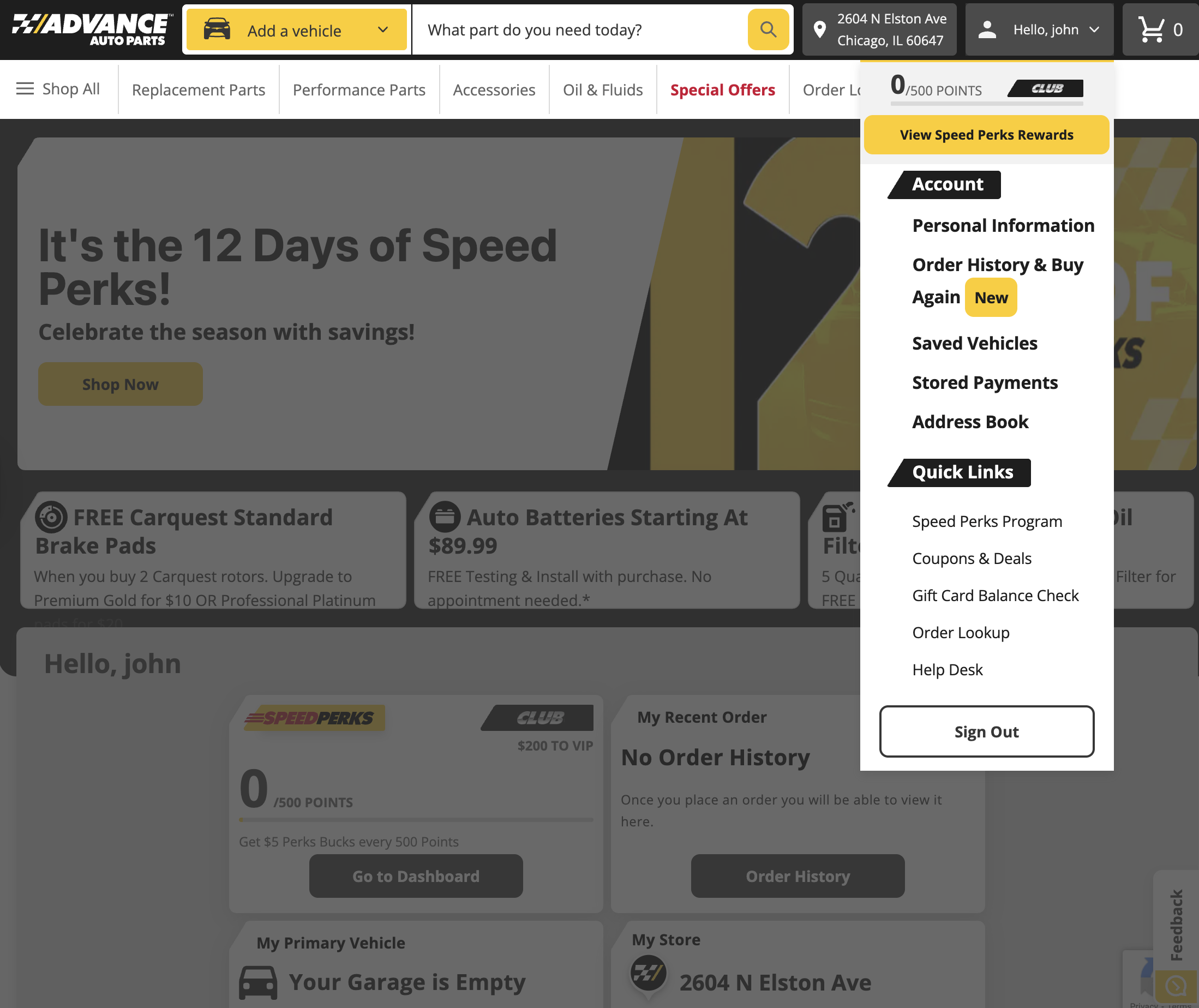 Desktop screenshot of Advance Auto Parts