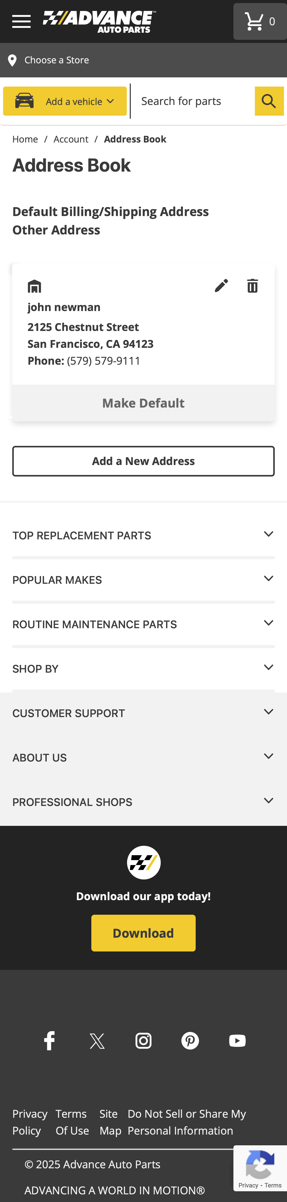 Mobile screenshot of Advance Auto Parts