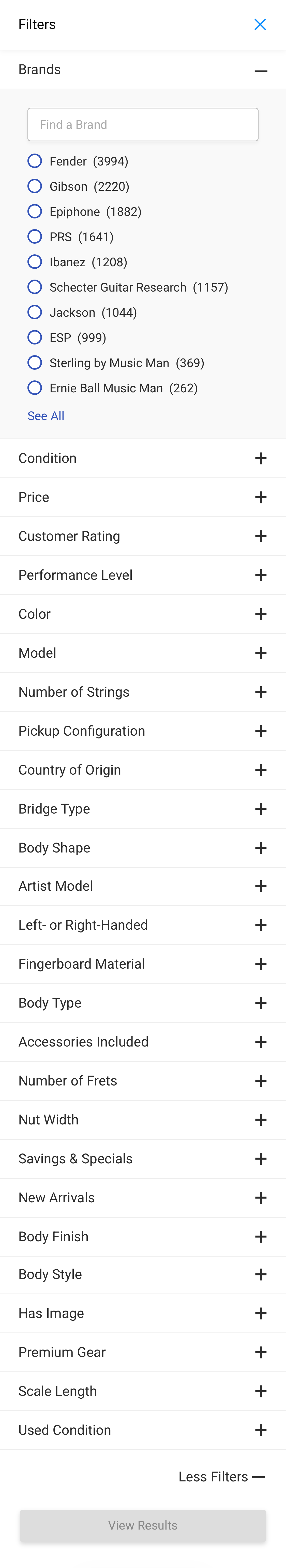 Mobile screenshot of Musician’s Friend