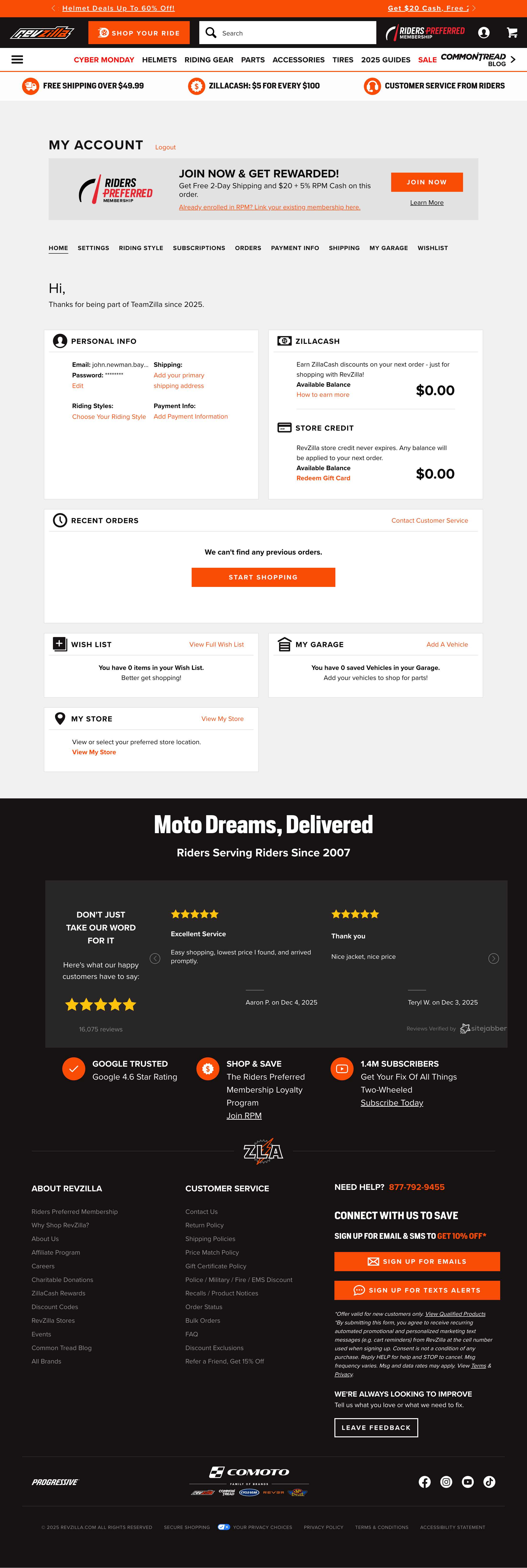 Desktop screenshot of RevZilla