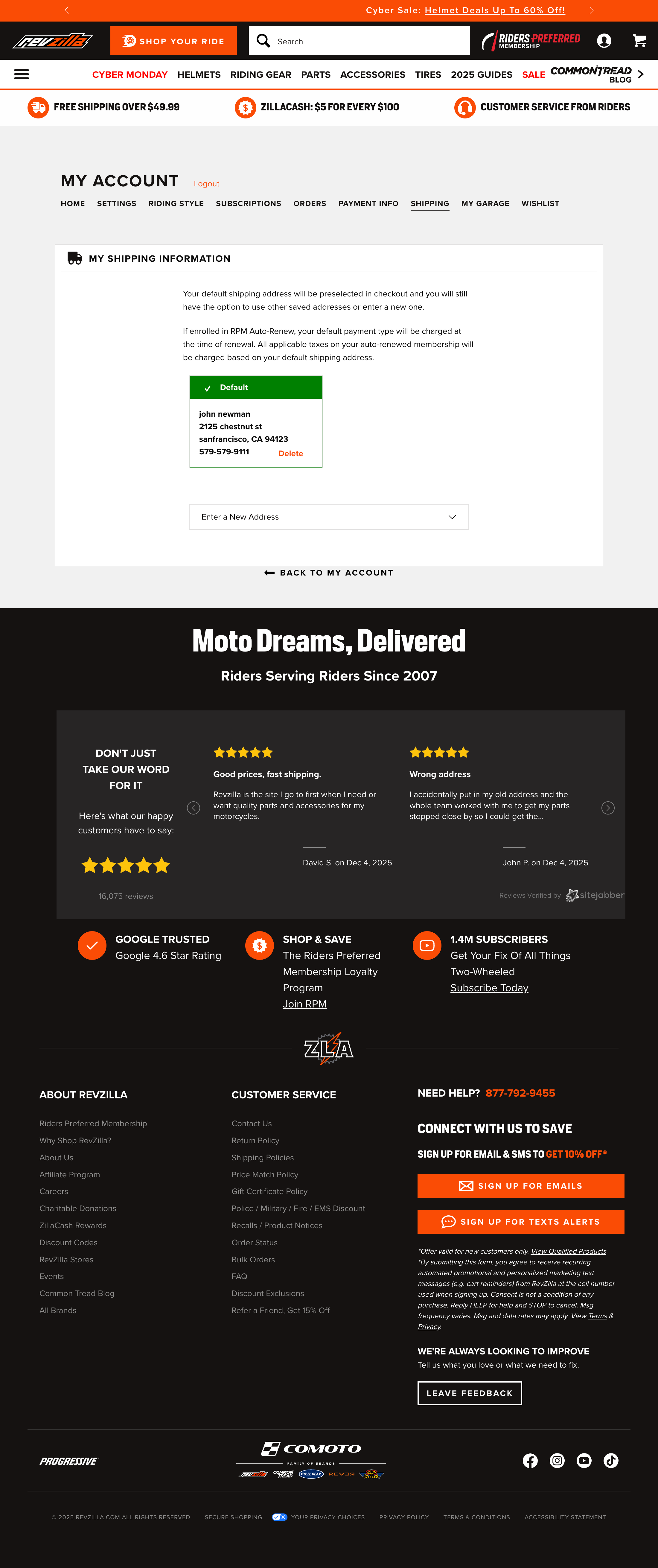 Desktop screenshot of RevZilla