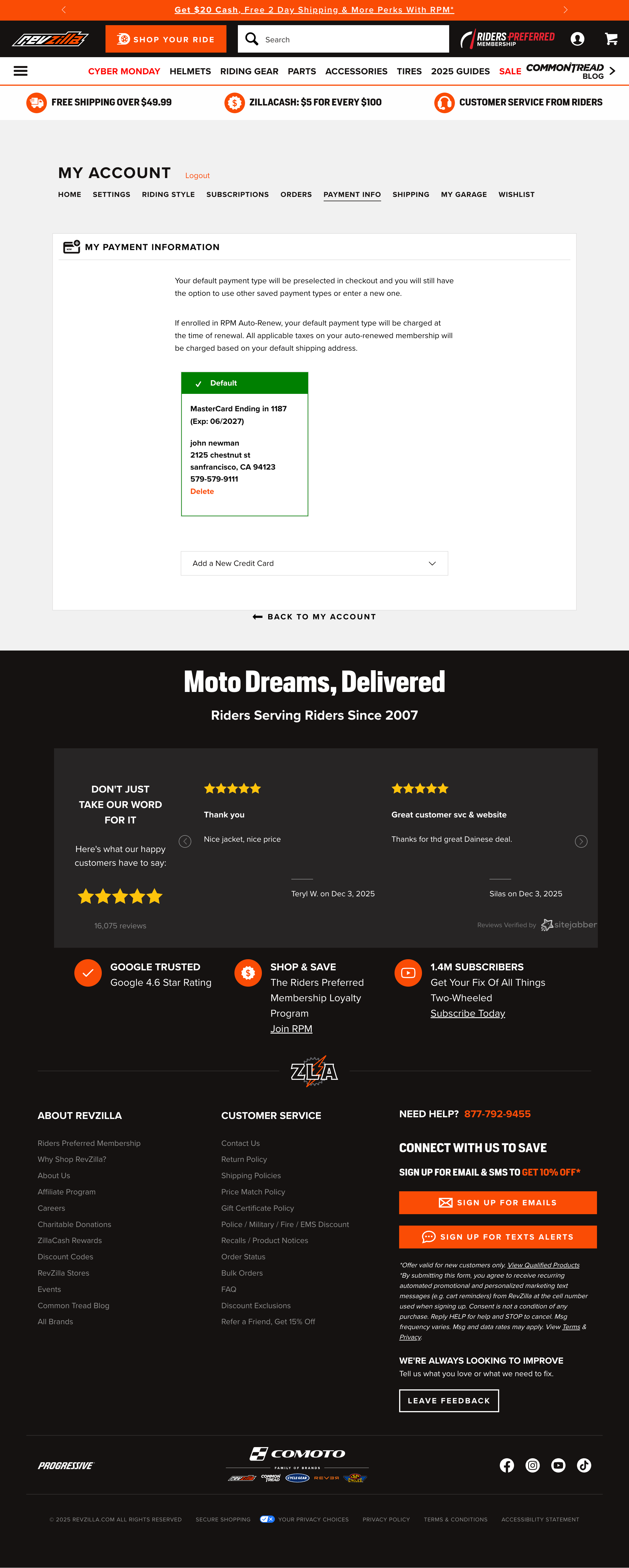 Desktop screenshot of RevZilla