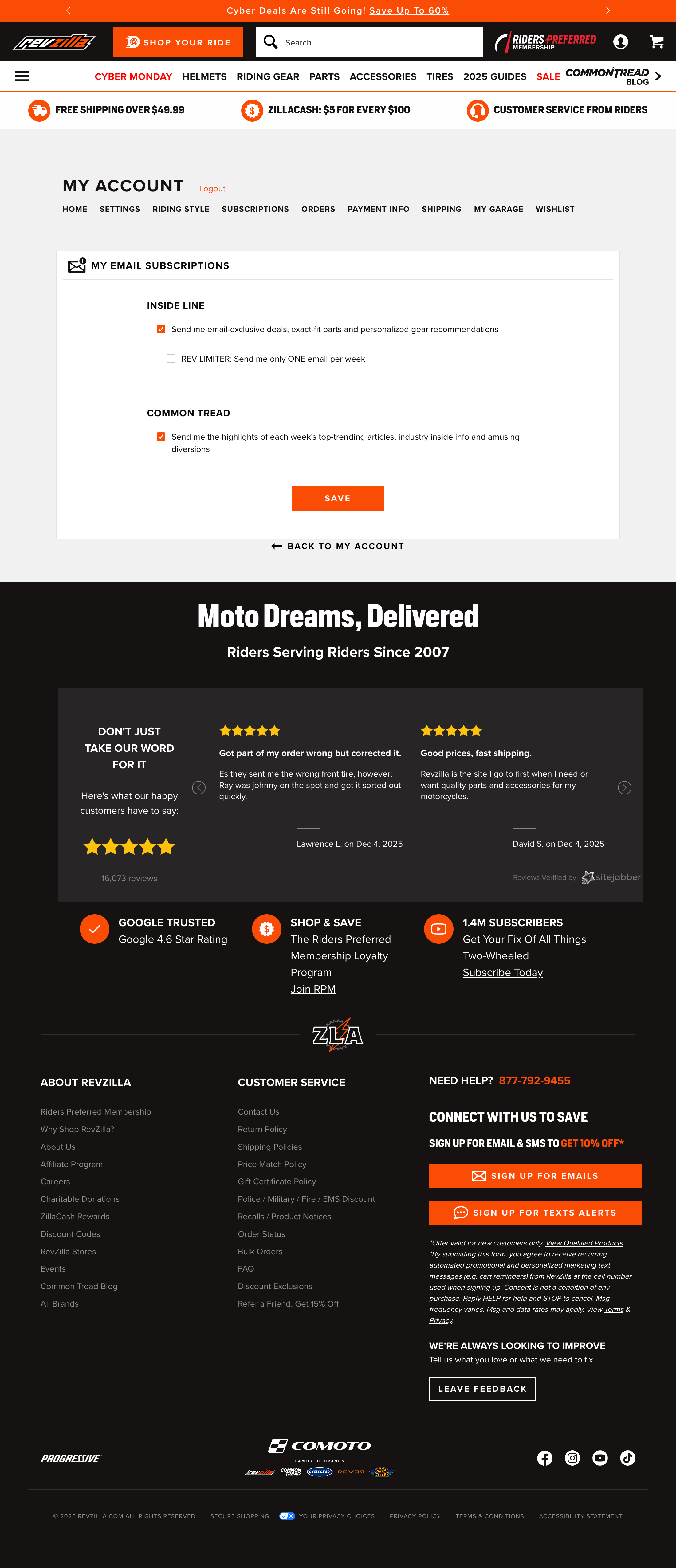 Desktop screenshot of RevZilla