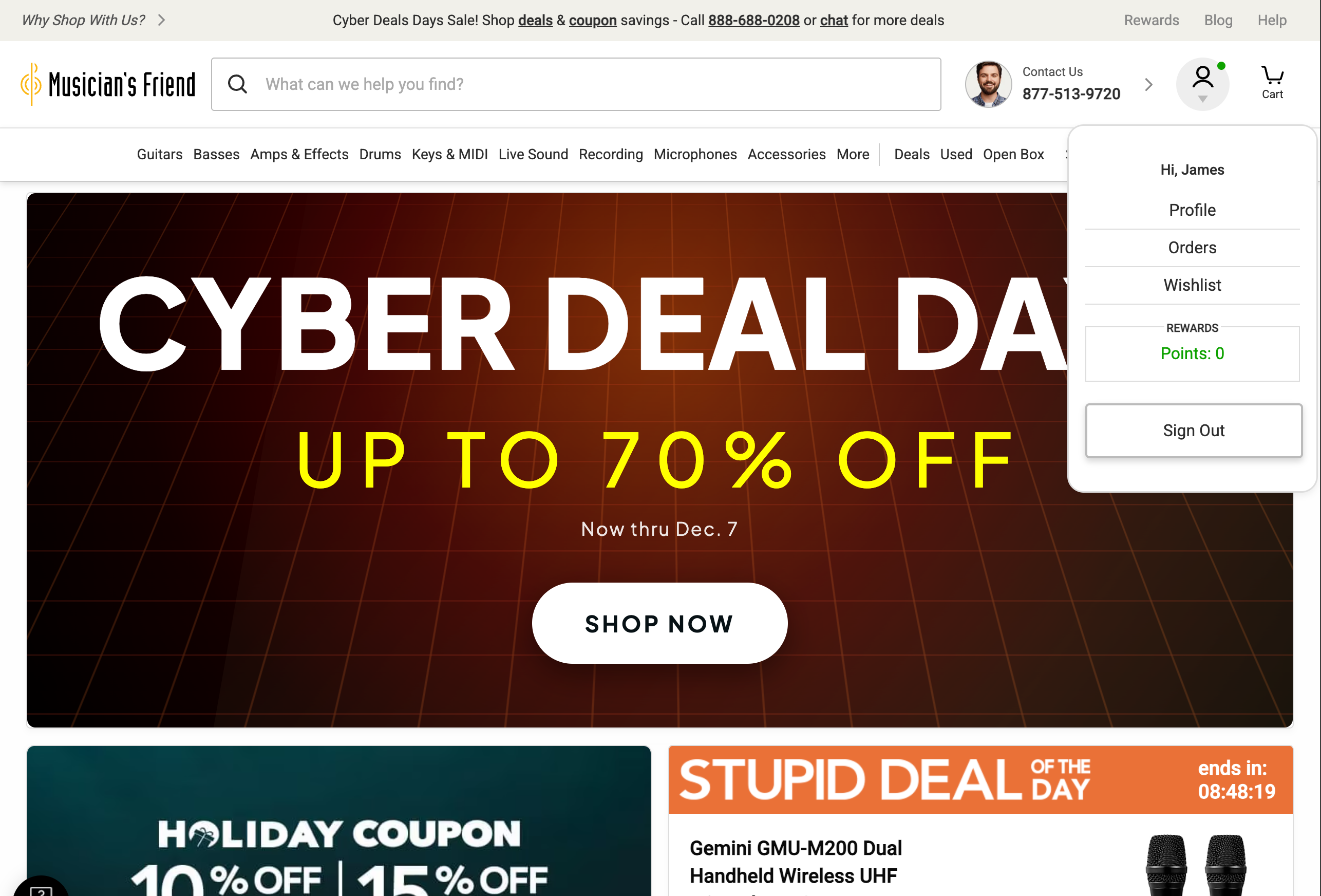 Desktop screenshot of Musician’s Friend