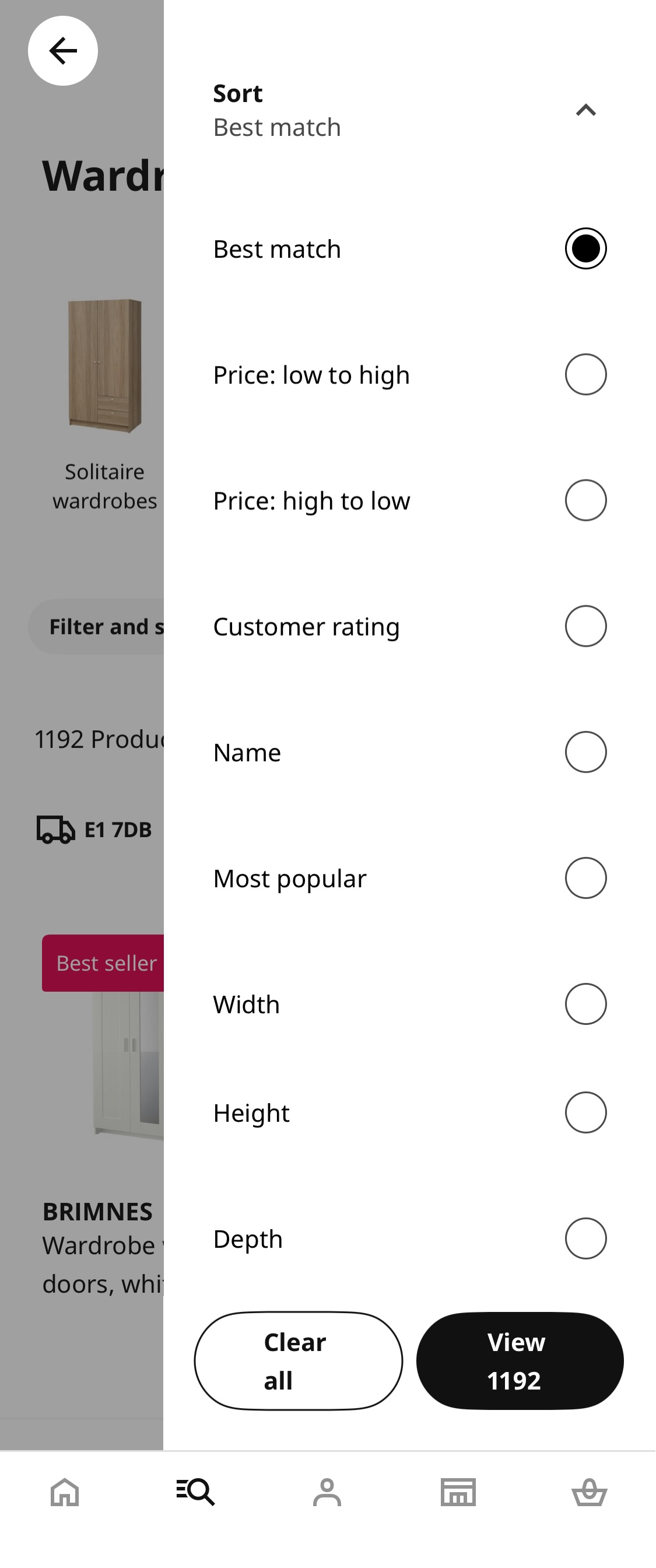 Mobile screenshot of IKEA