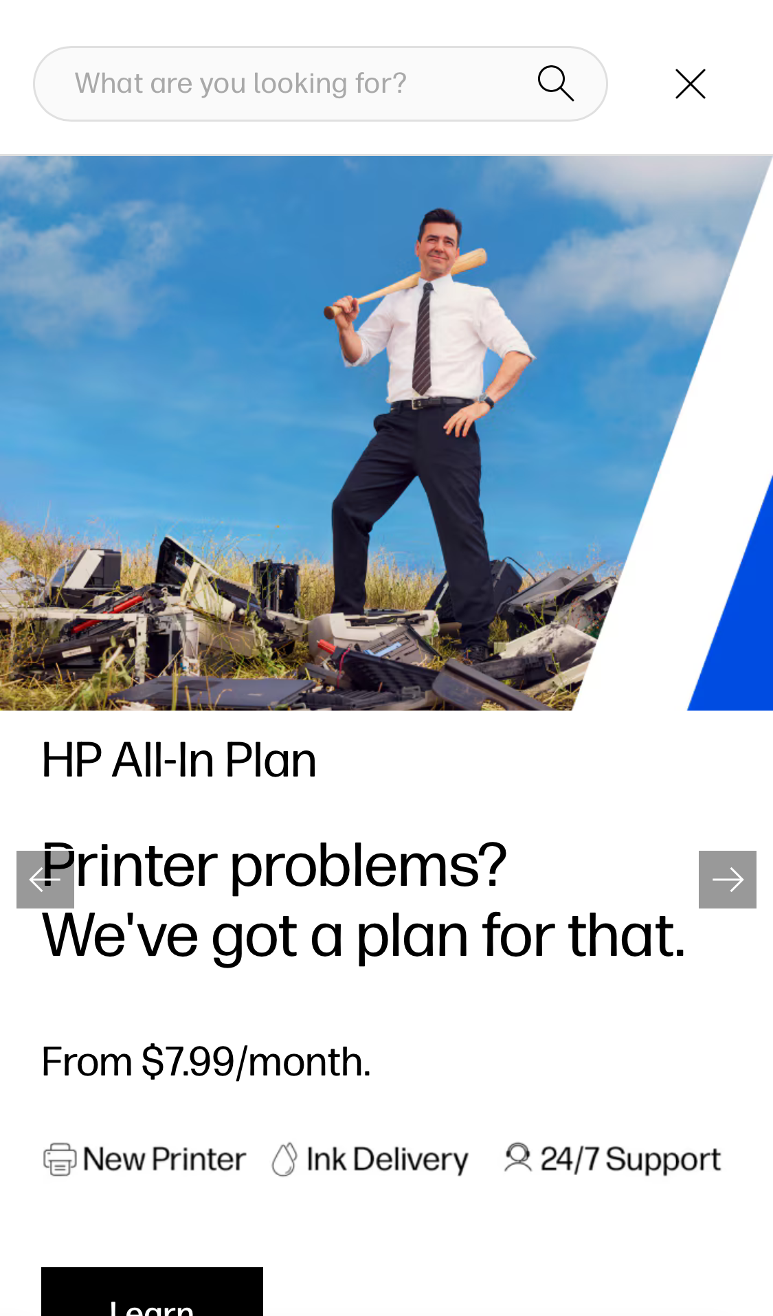 Mobile screenshot of HP