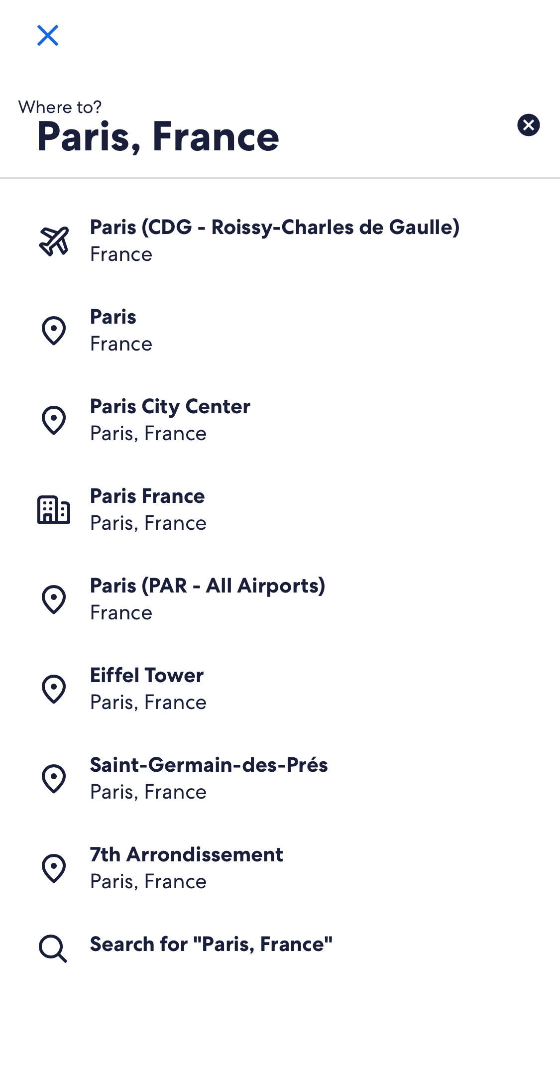 Mobile screenshot of Expedia