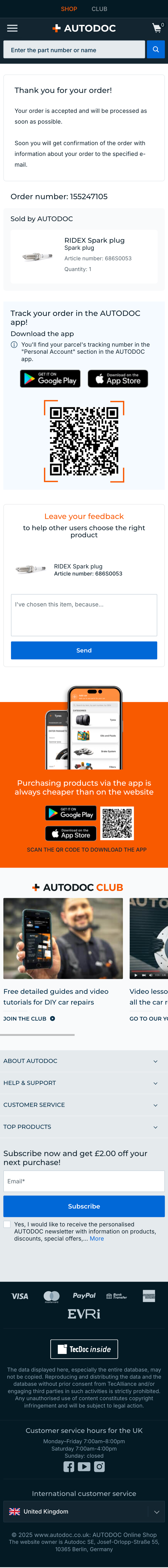 Mobile screenshot of AUTODOC