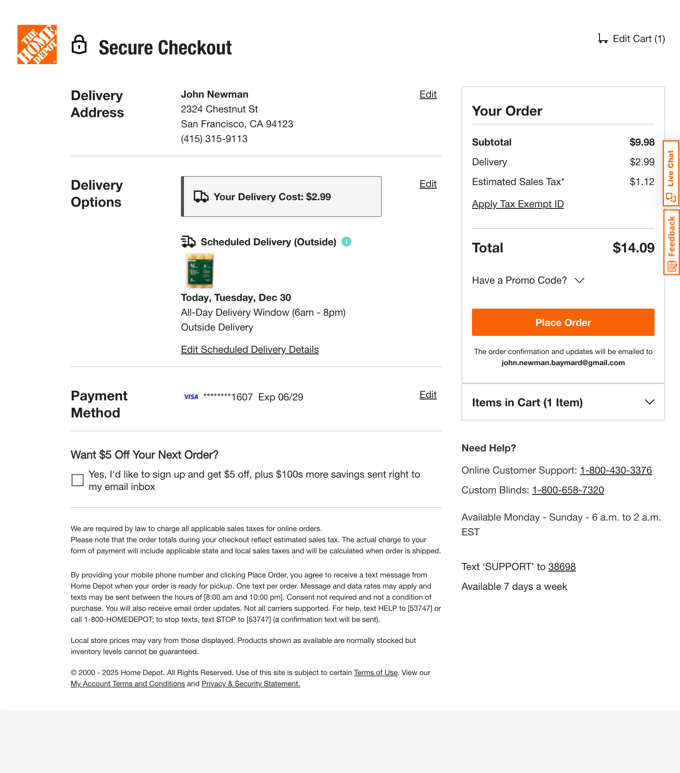 Desktop screenshot of Home Depot